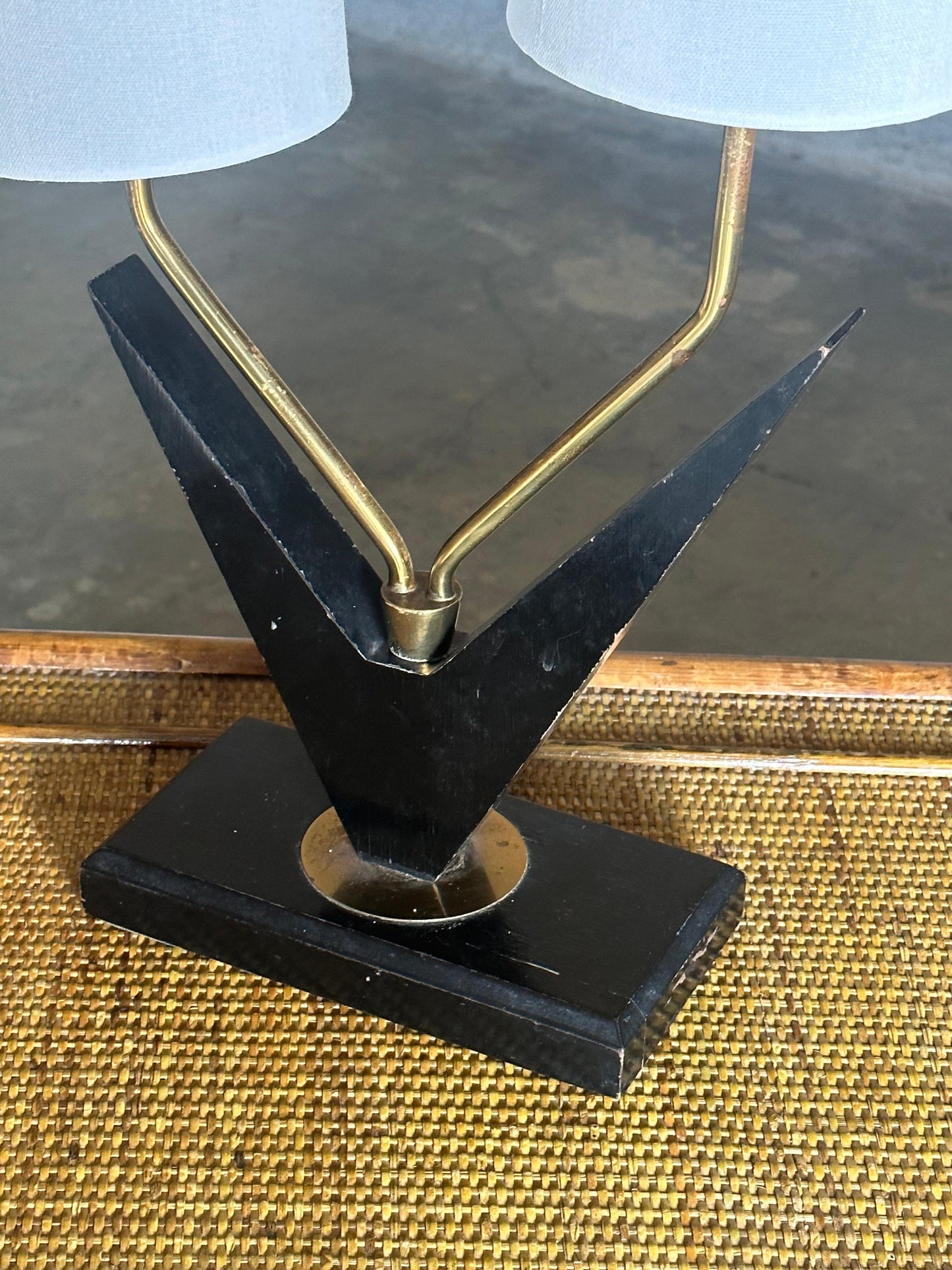 Frisman Vintage American Modernist Designer Boomerang Table Lamp
