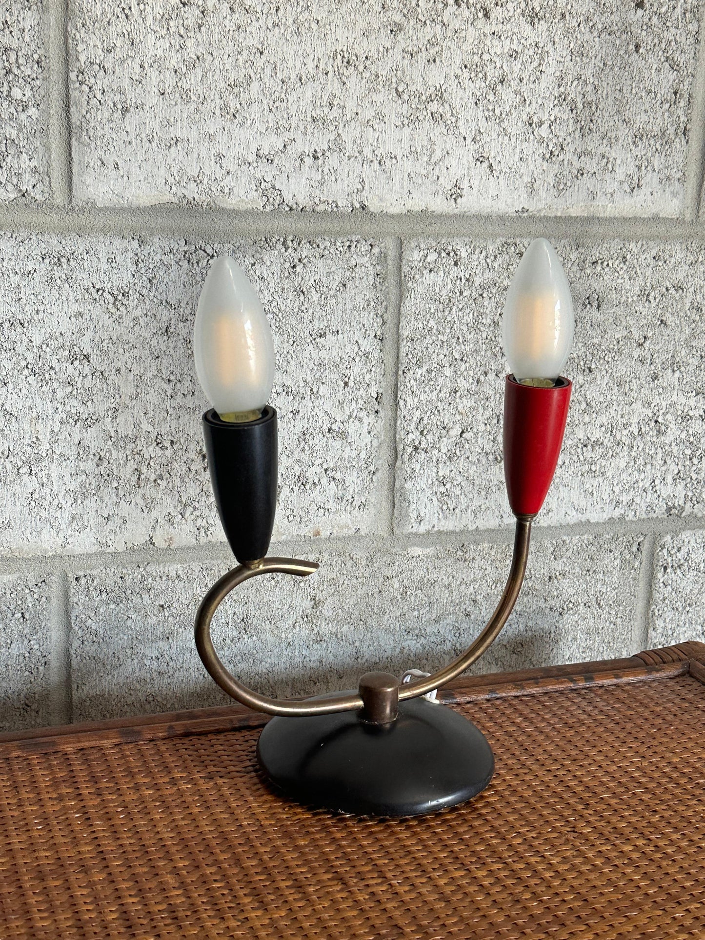 Frisman Vintage 1950s Italian Designer Table Lamp Attr. To Stilux