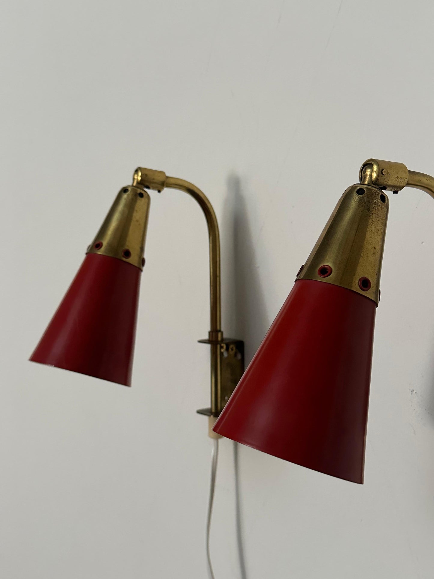 Frisman Vintage 1950s Swedish Modernist Wall Lights by Upsala Armaturfabrik- a Pair