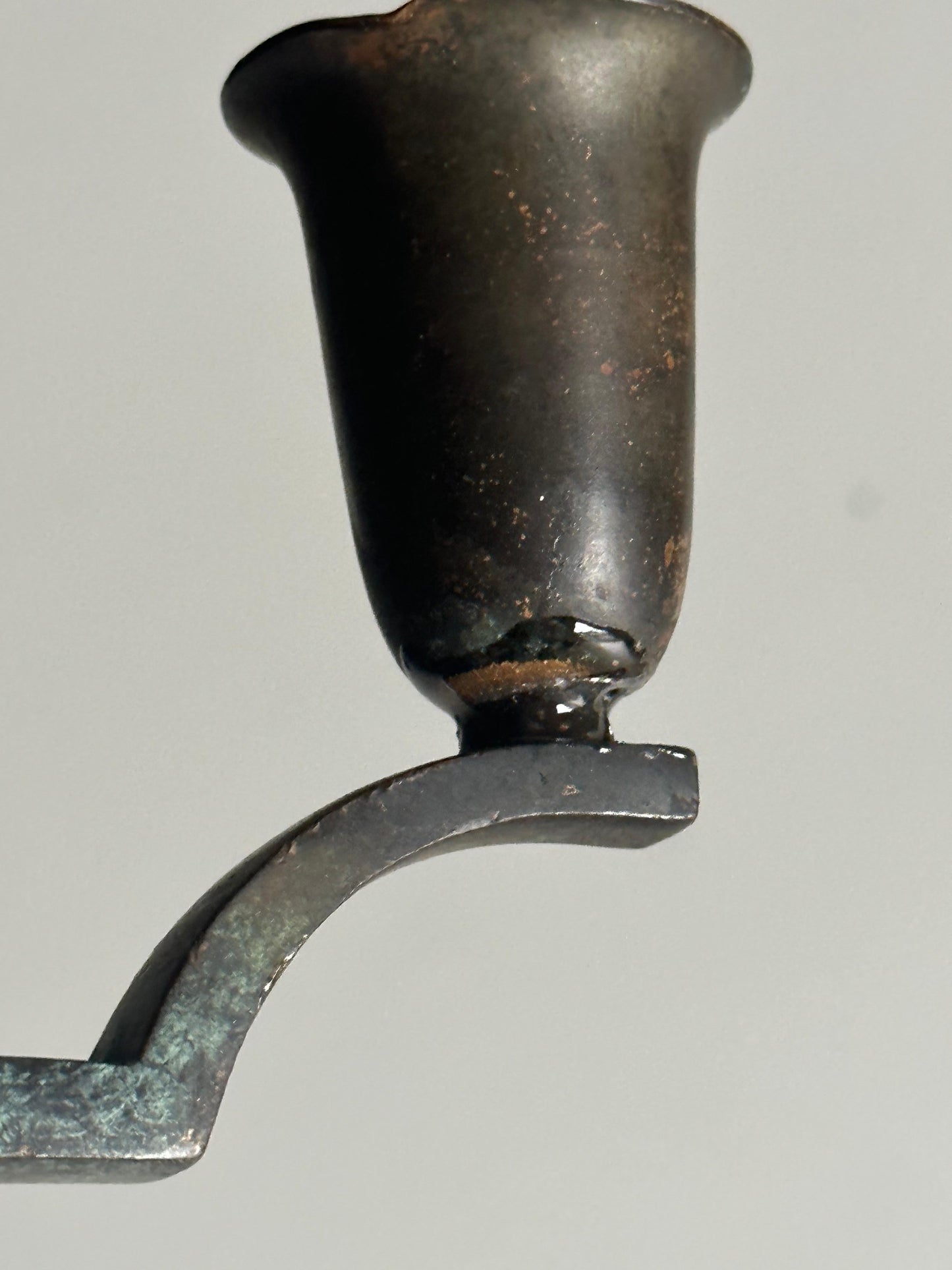 Frisman Vintage Bronze Candelabras by Nils Johan for äkta Brons Svensk Vara, a Pair