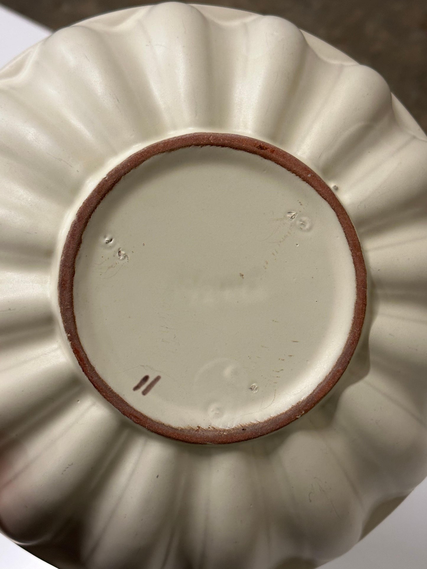 Frisman Vintage Swedish Large Ceramic Low Bowl Attributed to Harald Östergren for Upsala Ekeby