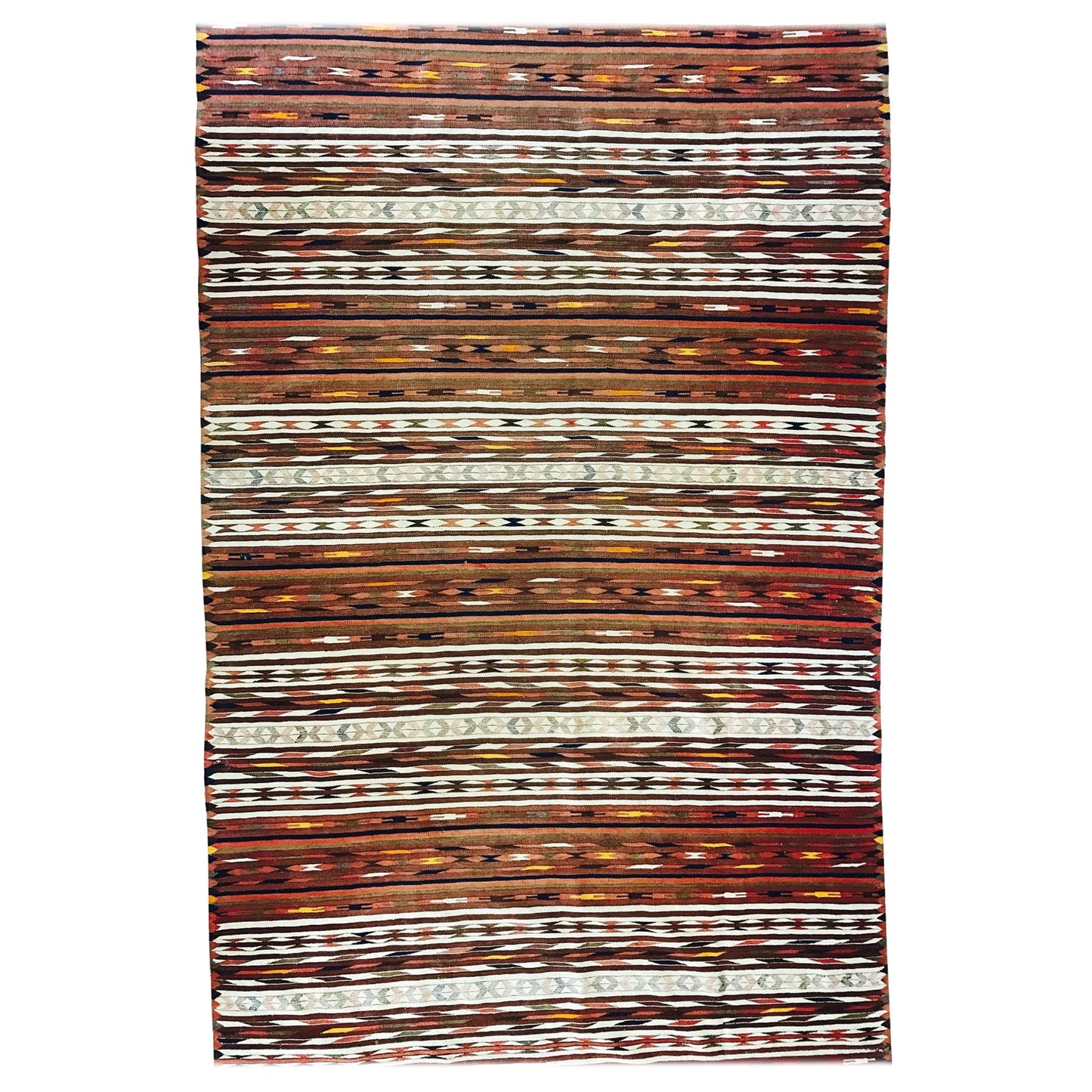 Frisman Vintage Antique Flat Woven Turkish Kilim Rug