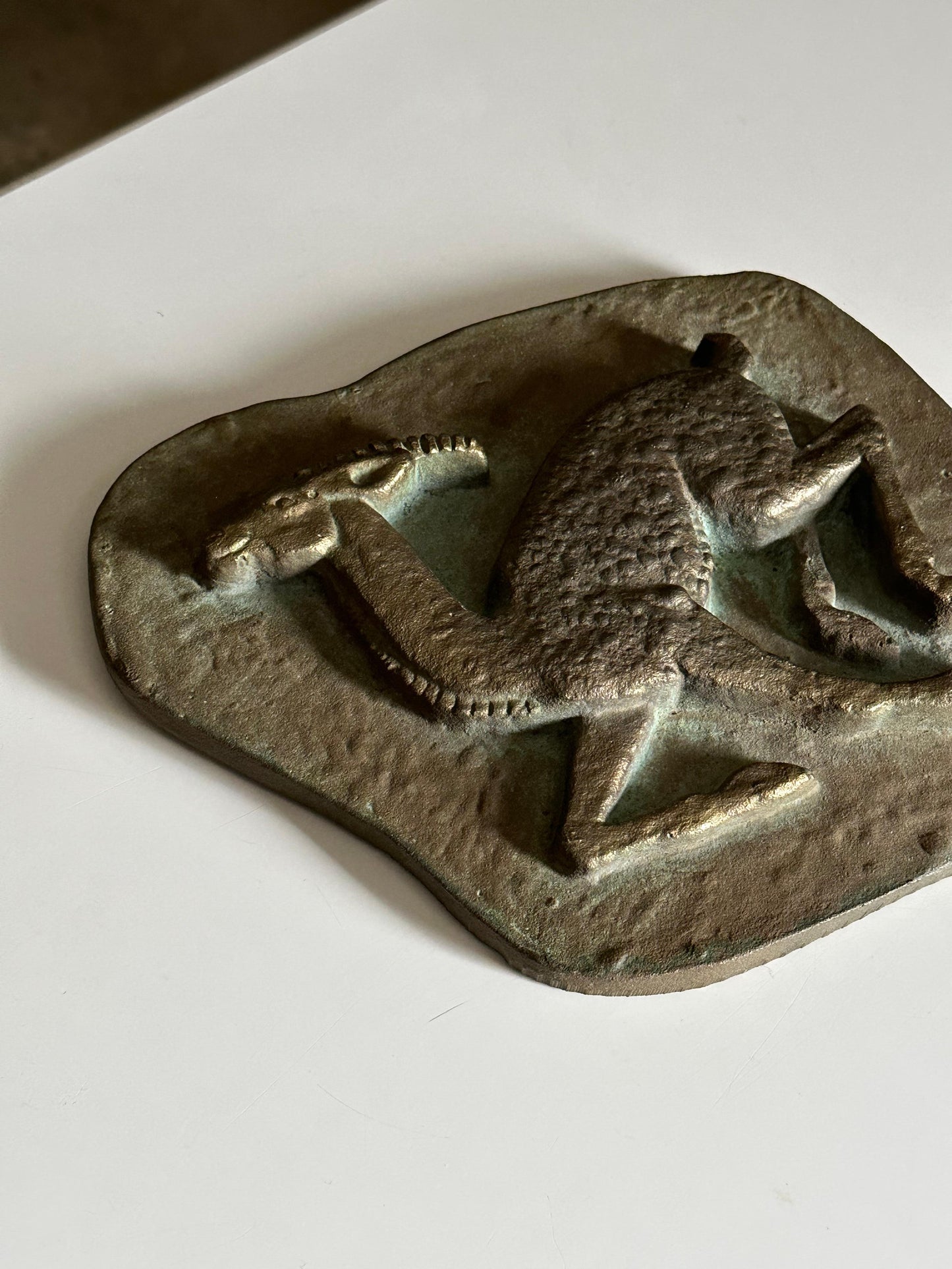 Frisman Vintage Unique Bronze Sculptural Wall Relief Plaque, 1950s, Sweden
