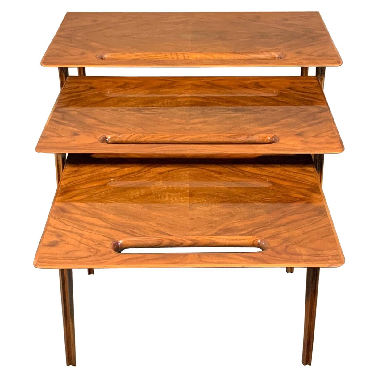 Frisman Vintage Ico Parisi Nesting Tables, Italy, circa 1950s