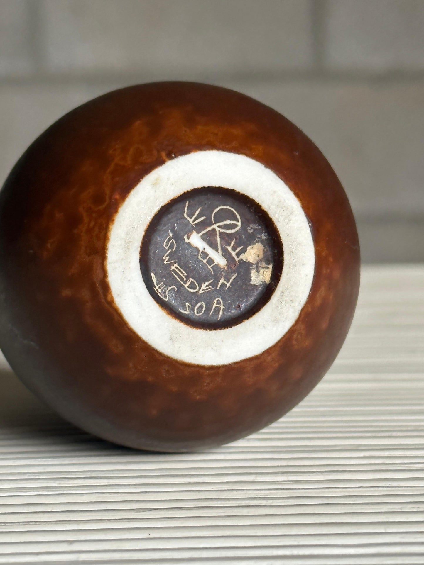 Frisman Vintage Carl Harry Stahlane SOA H55 Stoneware Vase, Sweden