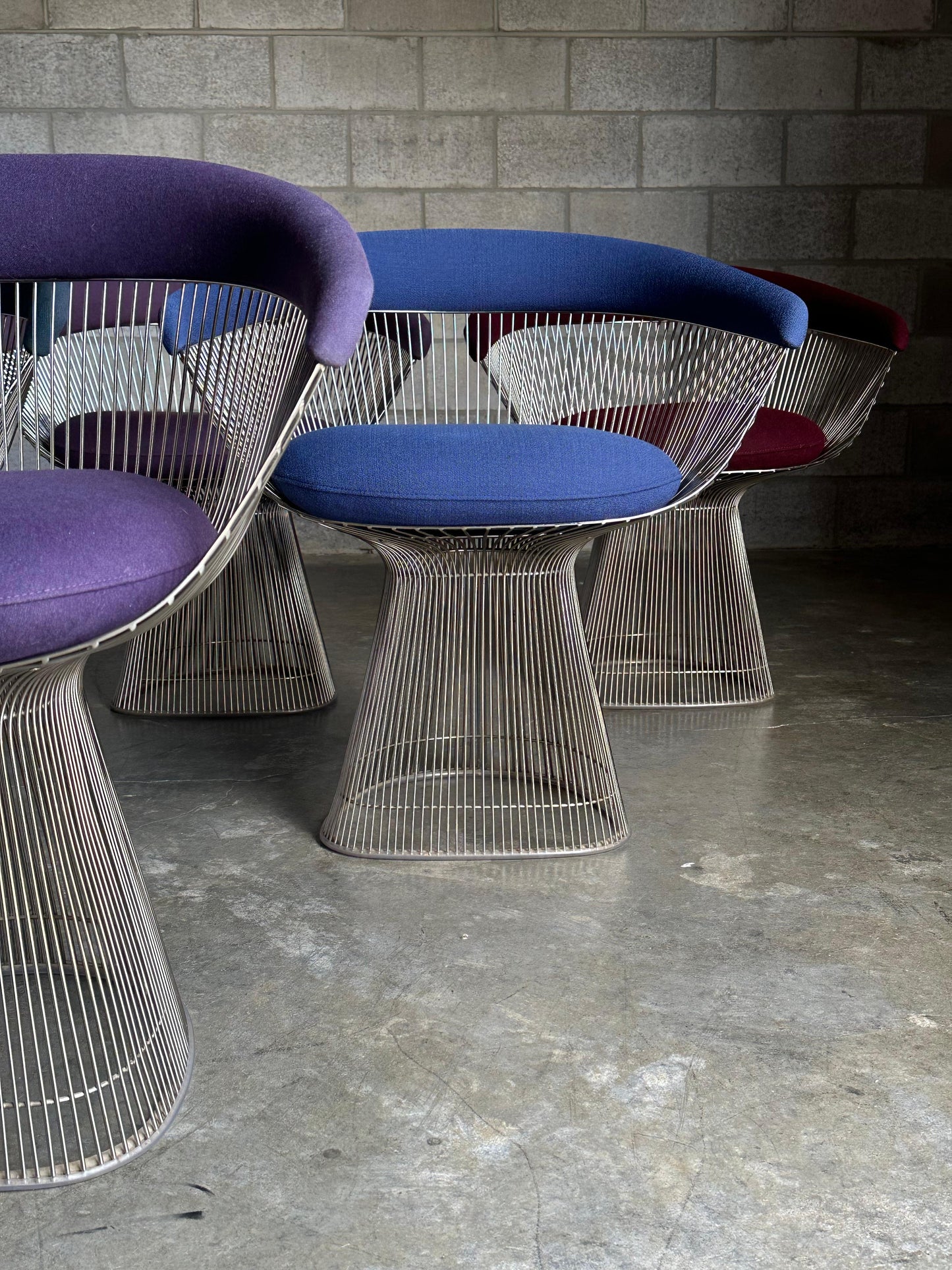 Frisman Vintage Warren Platner Arm Chairs for Knoll- Set of 6