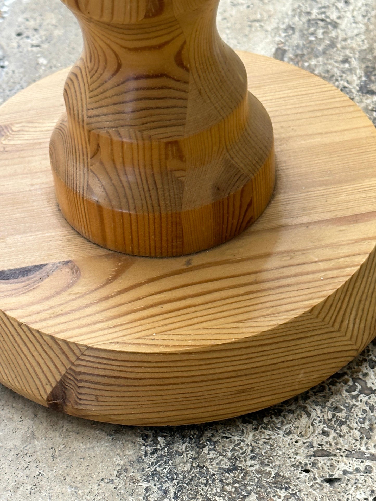 Frisman Vintage Swedish Modernist Pine Turned Table Lamp