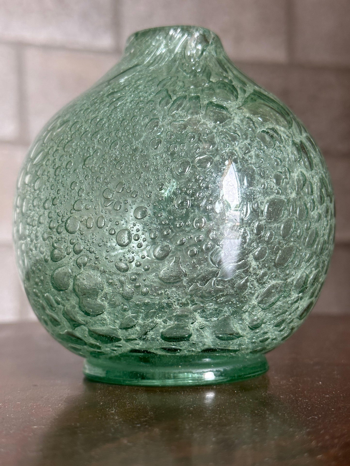 Frisman Vintage Ture Berglund Glass Jug Vase With Handle, Sweden