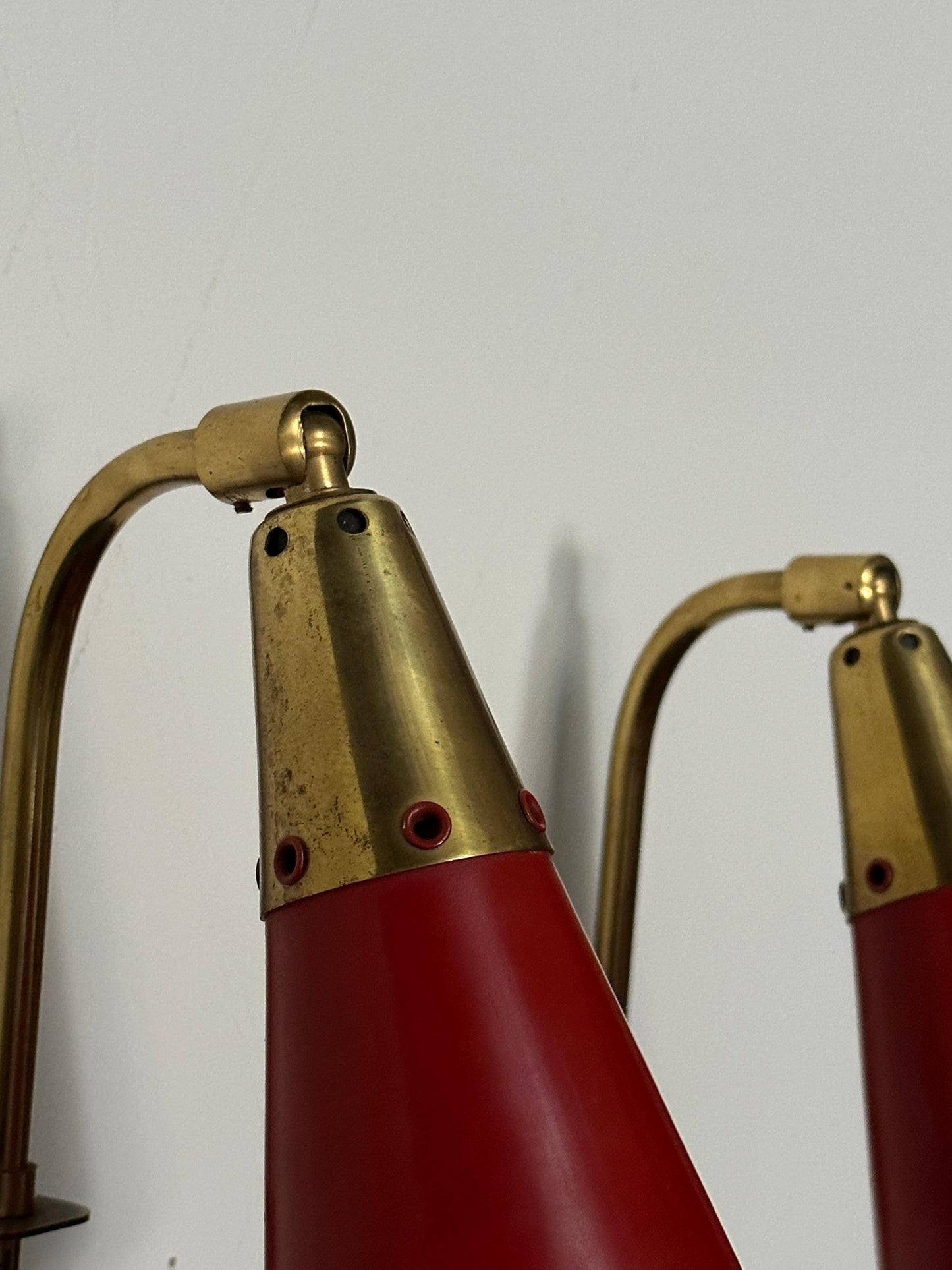 Frisman Vintage 1950s Swedish Modernist Wall Lights by Upsala Armaturfabrik- a Pair