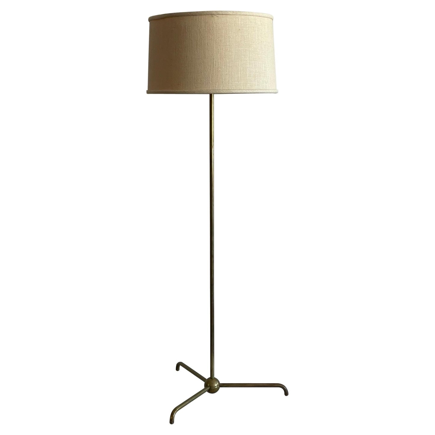 Frisman Vintage T.H.Robsjohn-Gibbings Brass Floor Lamp Hansen Lighting ca' 1950's