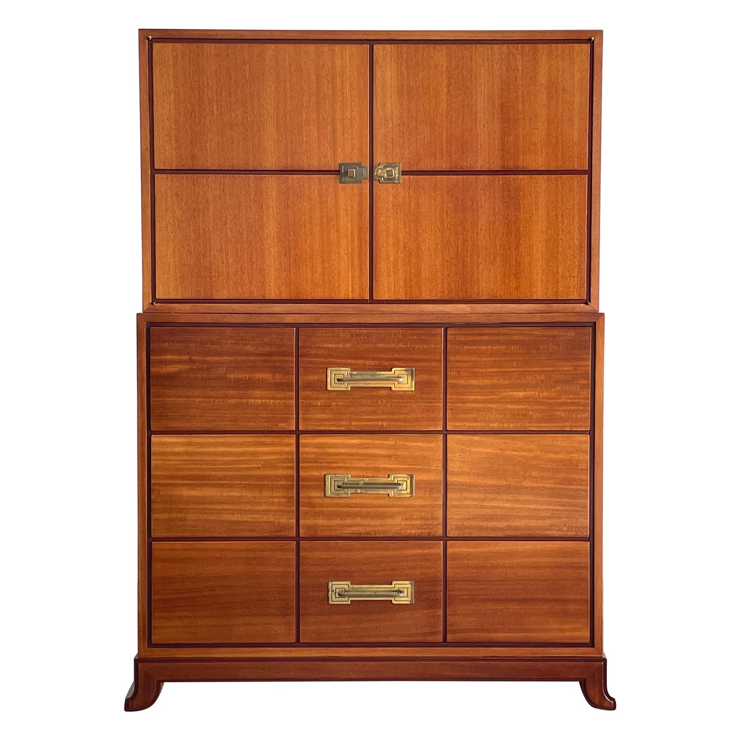 Frisman Vintage Tommi Parzinger Tall Chest or Dresser for Charak Modern