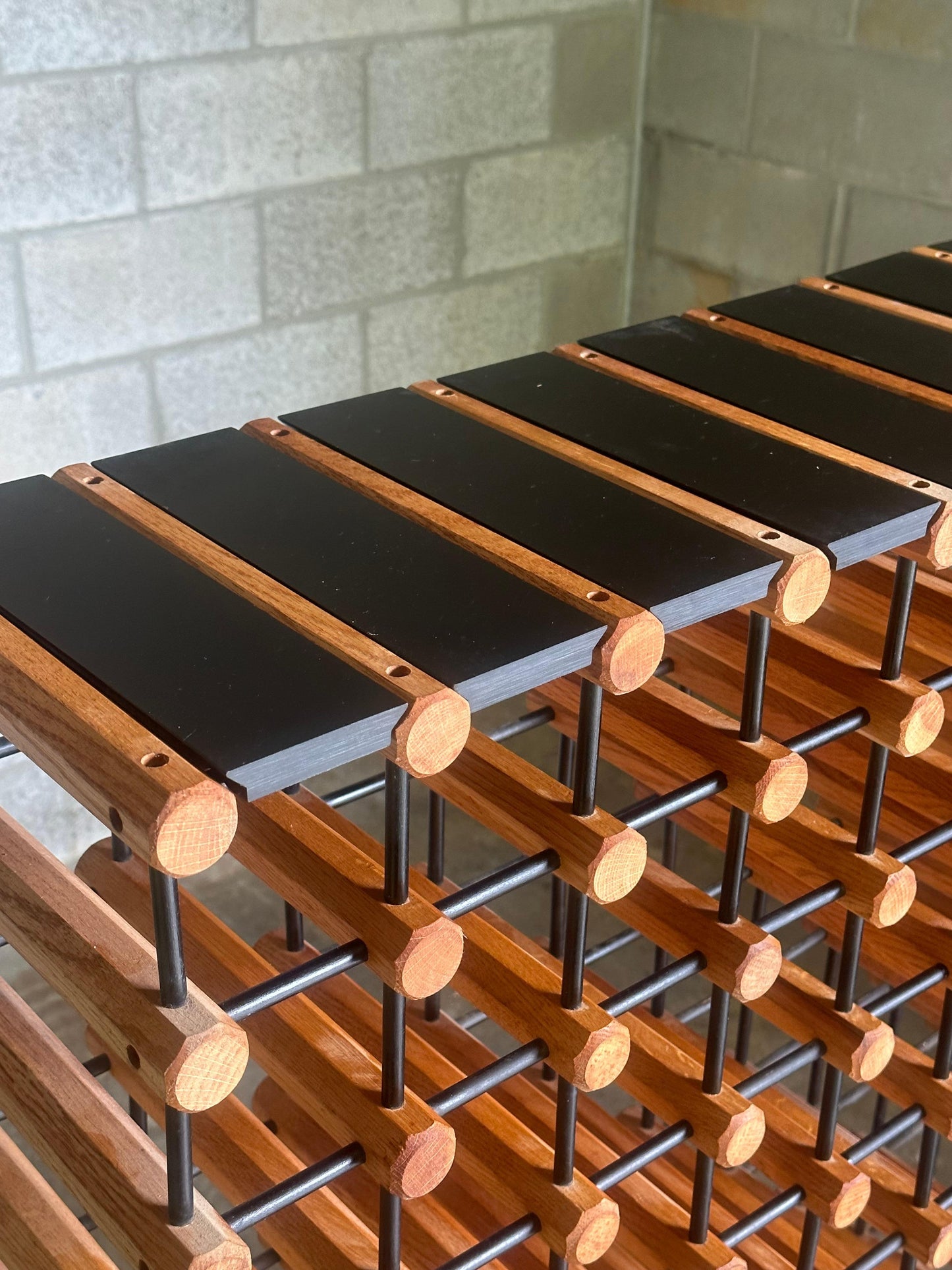 Frisman Vintage Monumental Danish Modular Wine Rack After Richard Nissen for Nissen Langaa