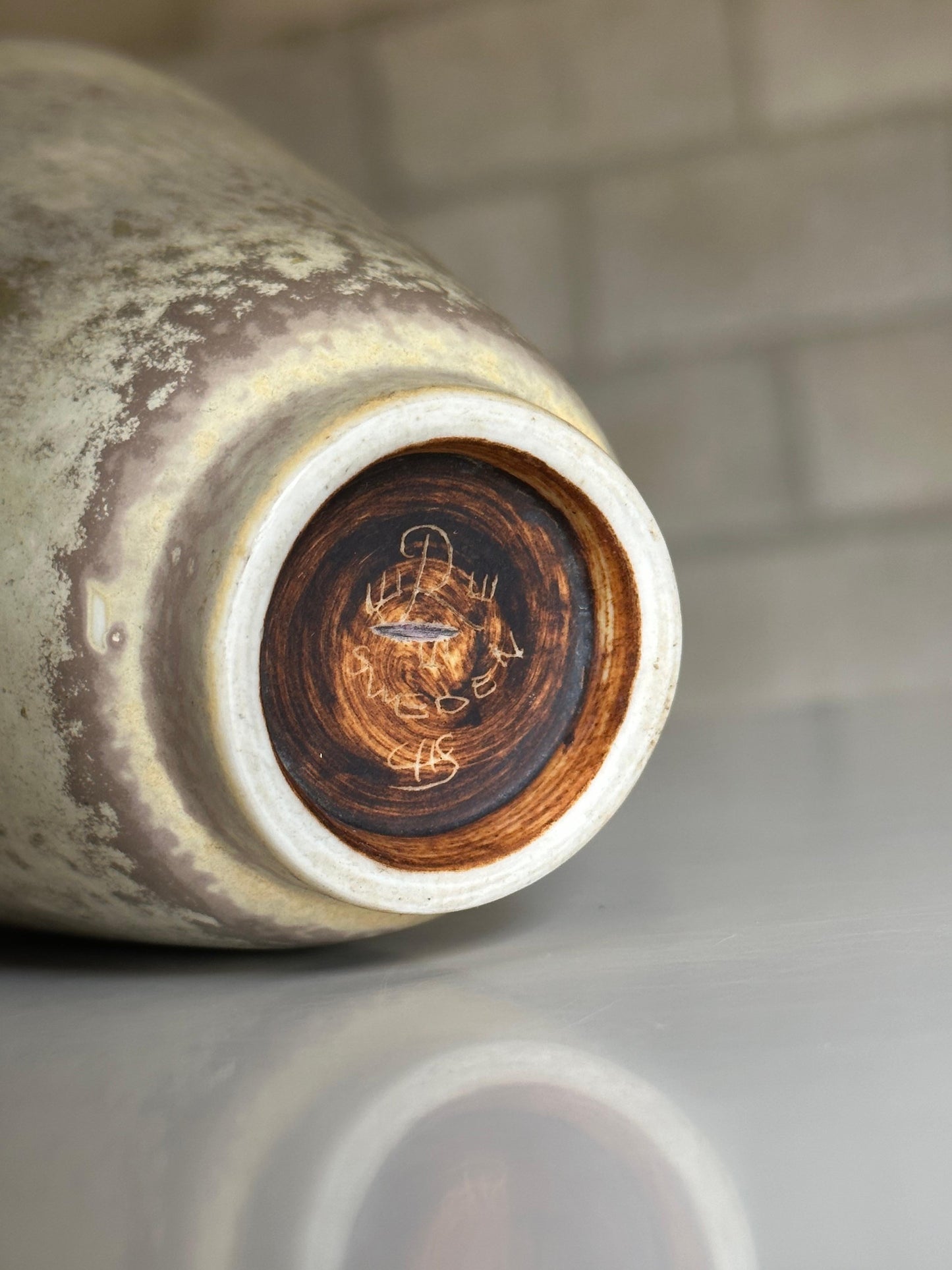 Frisman Vintage Large Organic Freeform Stoneware Vase by Carl-Harry Stålhane for Rörstrand