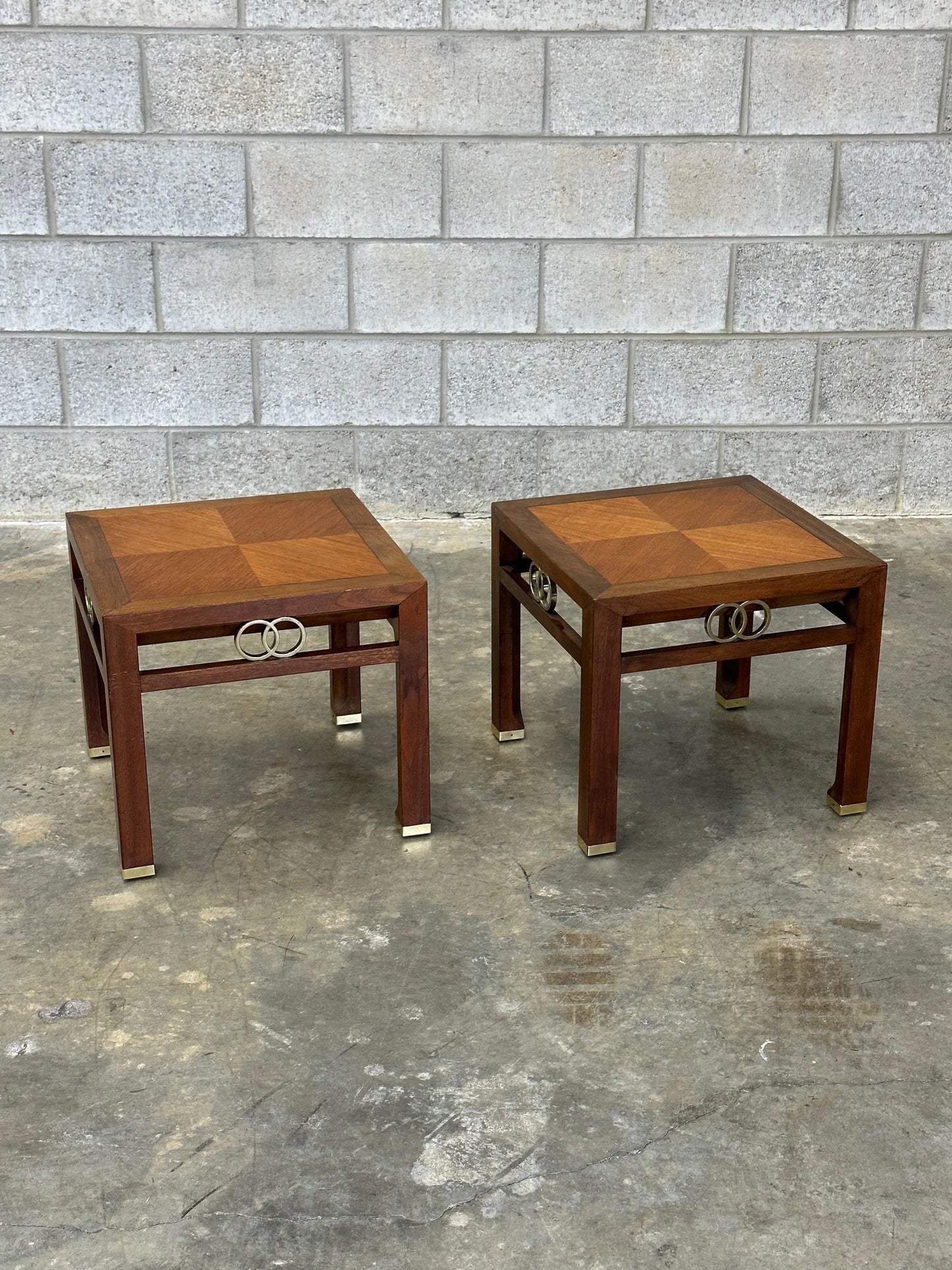 Frisman Vintage Michael Taylor for Baker "Far East" Collection Tables- A Pair
