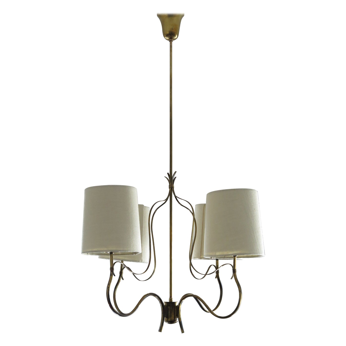 Frisman Vintage Elegant Paavo Tynell Four Arm Chandelier 9001/4 Taito