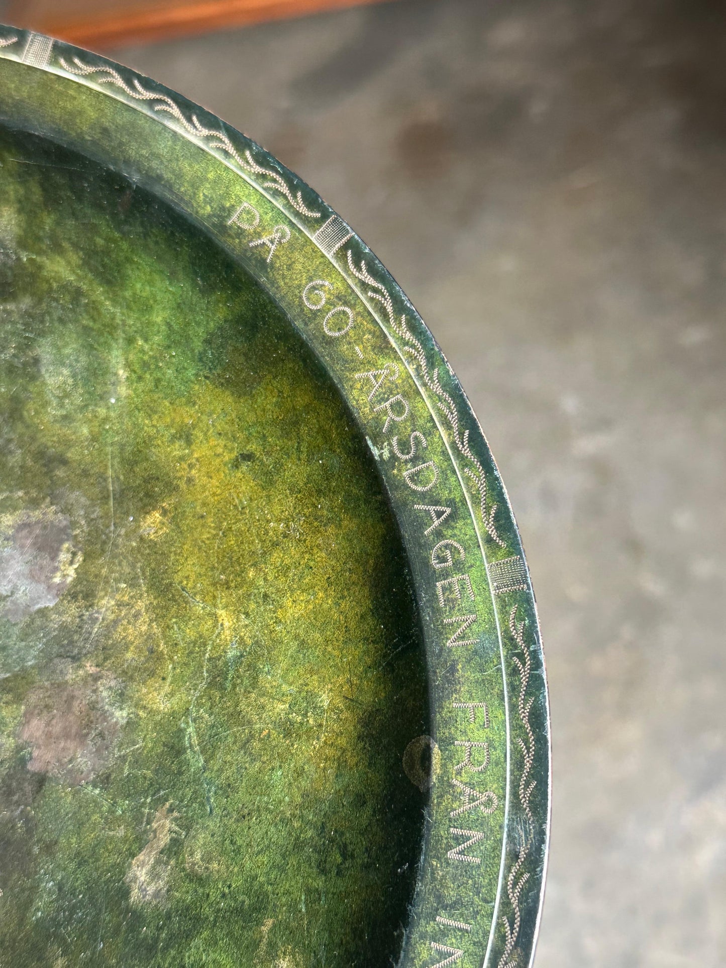 Frisman Vintage 1960s Modernist Bronze Low Bowl, Sweden