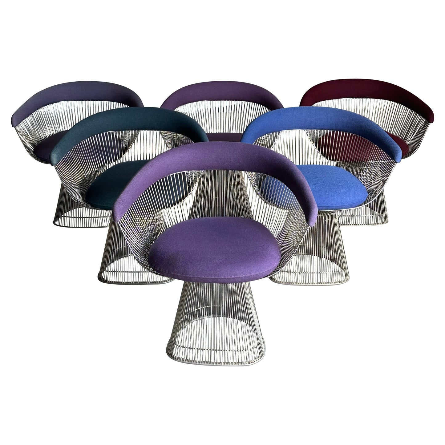 Frisman Vintage Warren Platner Arm Chairs for Knoll- Set of 6