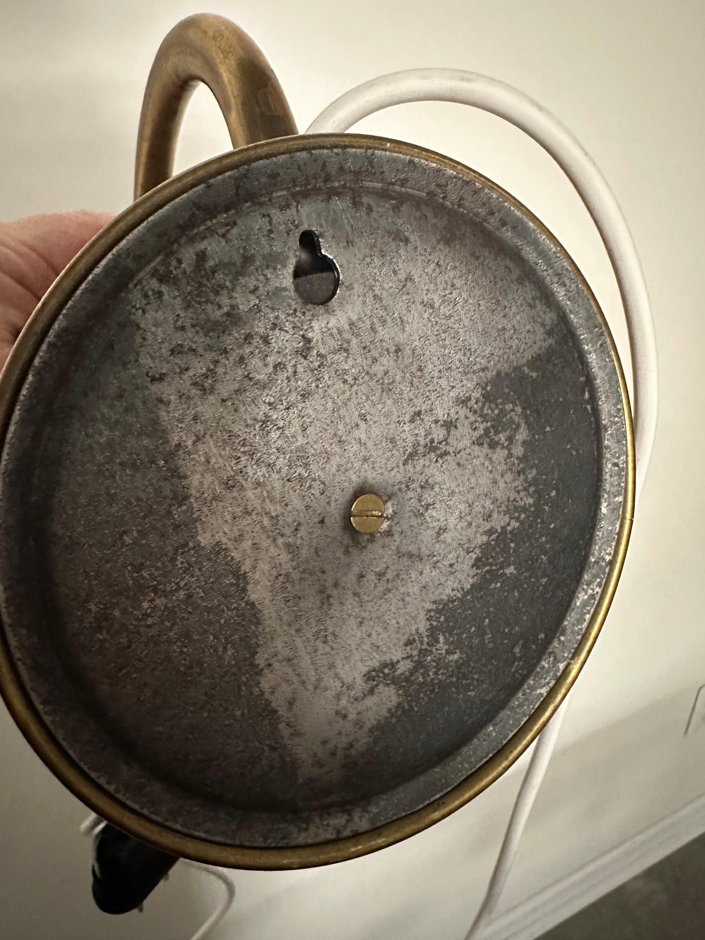 Frisman Vintage 1940s Swedish Modern Organic Wall/ Table Lamp by Asea, Brass and Paint