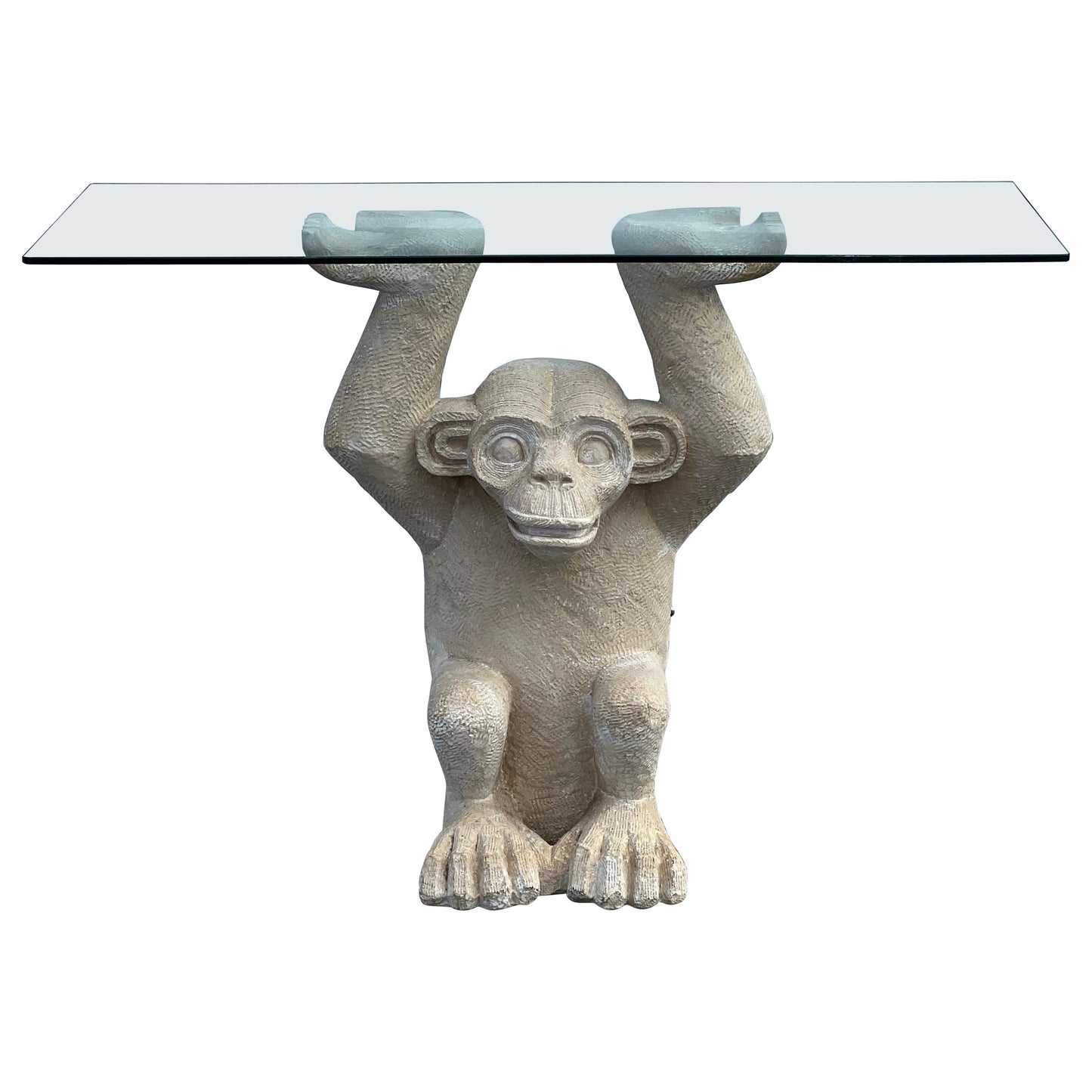 Frisman Vintage Cast Concrete Monkey Console Table Ca' 1970's