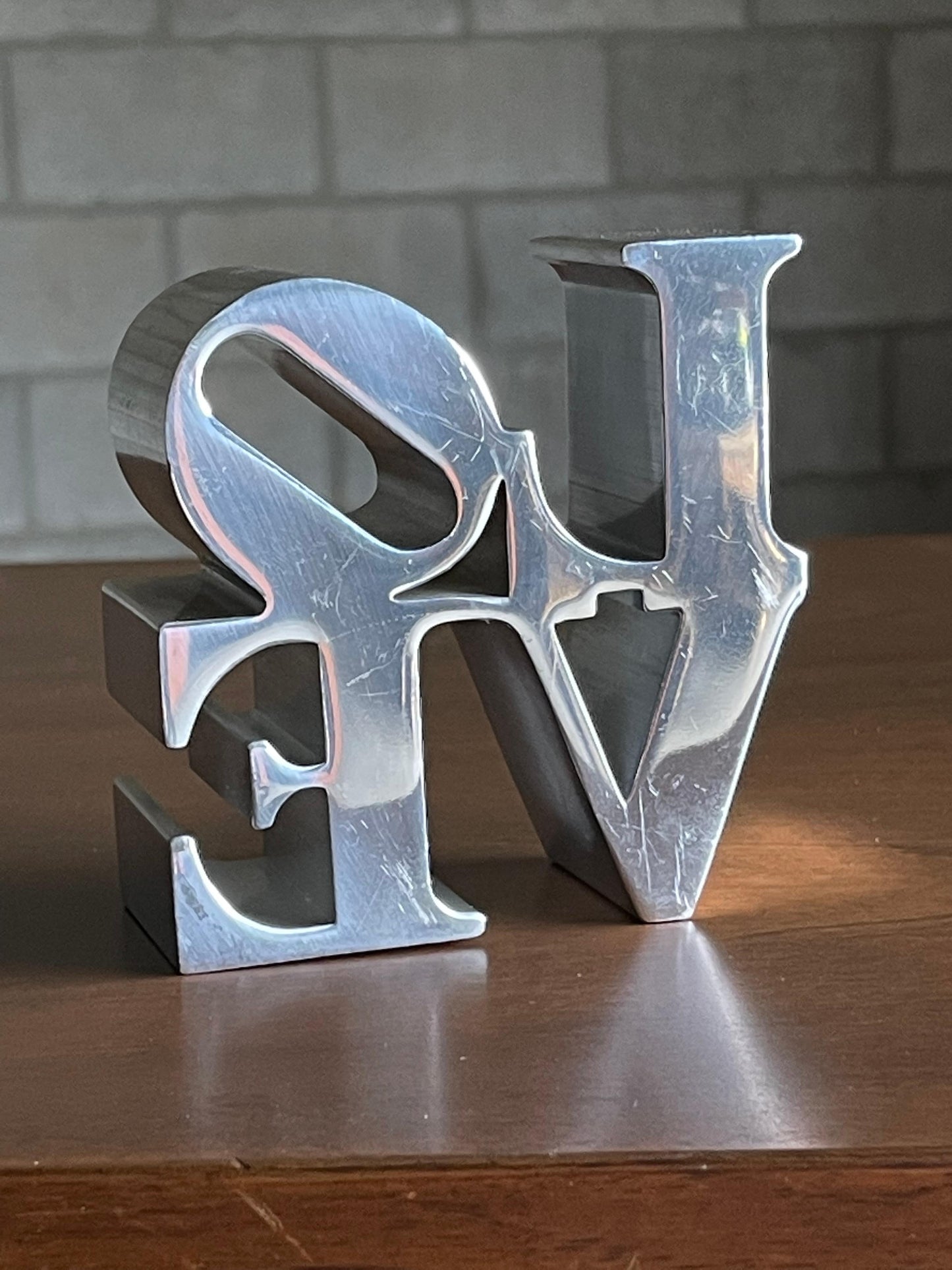 Frisman Vintage Robert Indiana Style Love Paperweight or Small Sculpture