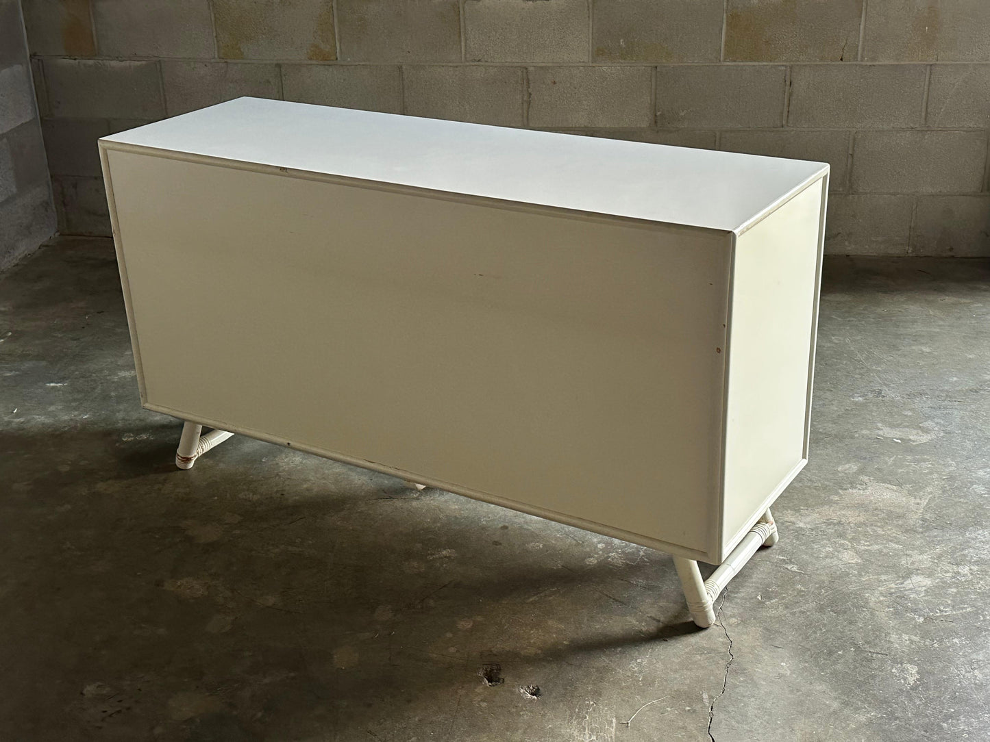 Frisman Vintage Tommi Parzinger Lacquered Dresser With Brass Hardware for Willow and Reed