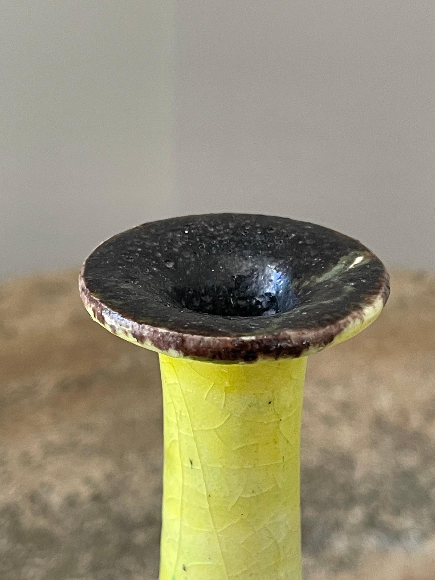 Frisman Vintage Bruno Gambone Glazed Ceramic Vase, Italy