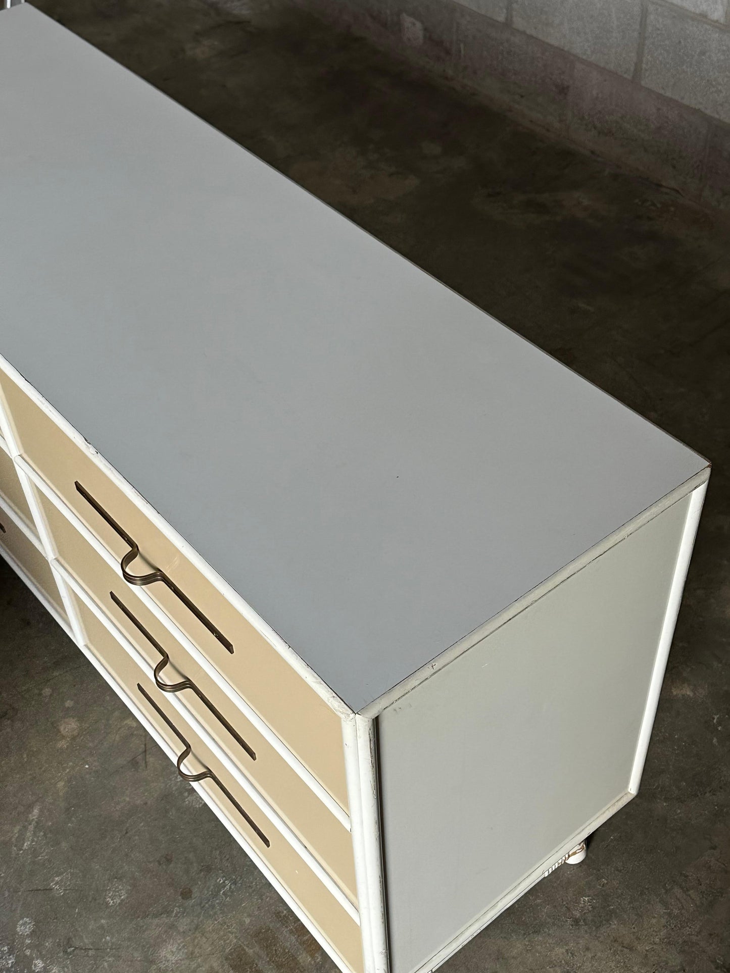 Frisman Vintage Tommi Parzinger Lacquered Dresser With Brass Hardware for Willow and Reed