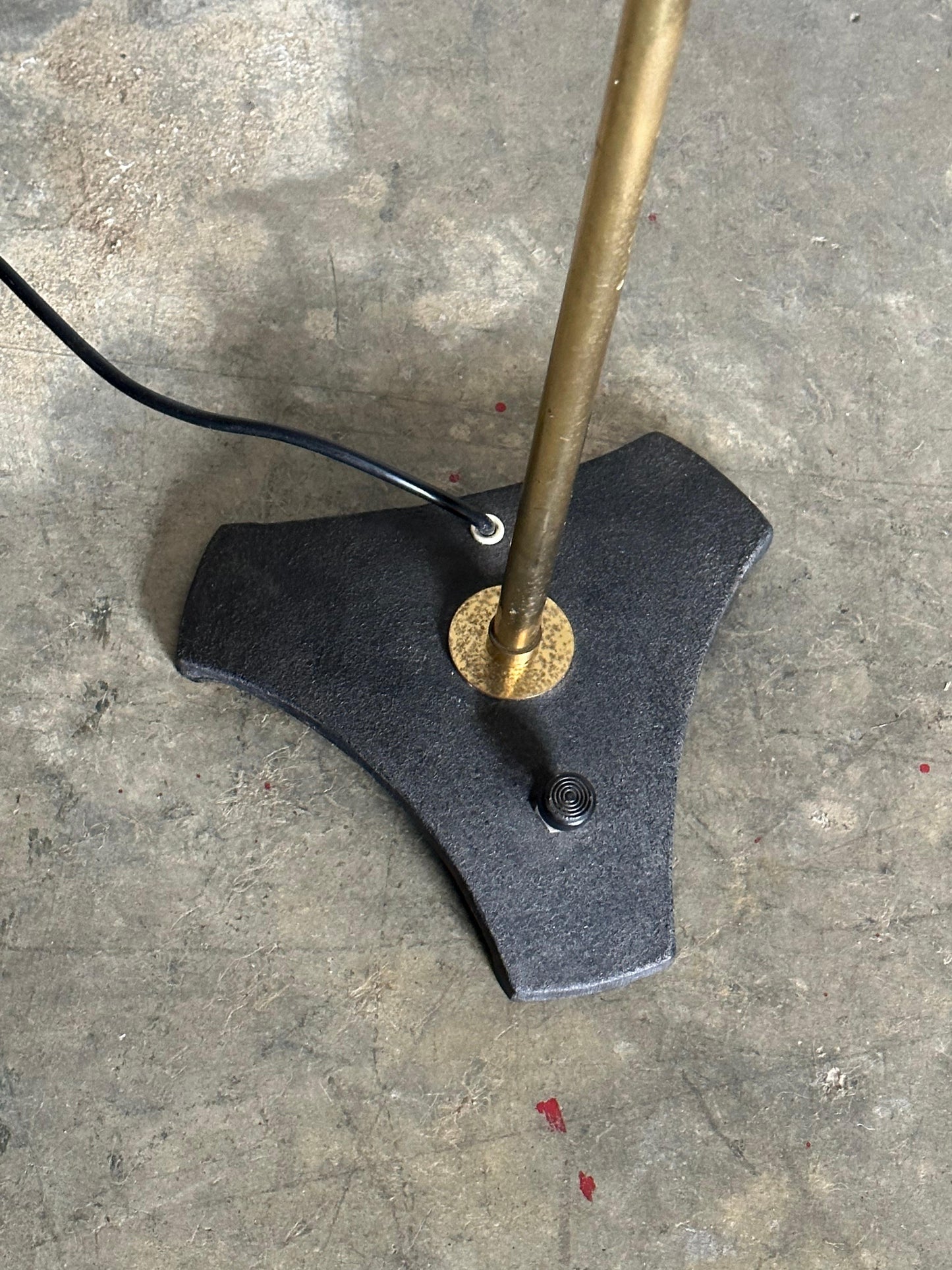 Frisman Vintage Minimalist Floor Lamp by Rupert Nikoll, Brass and Iron