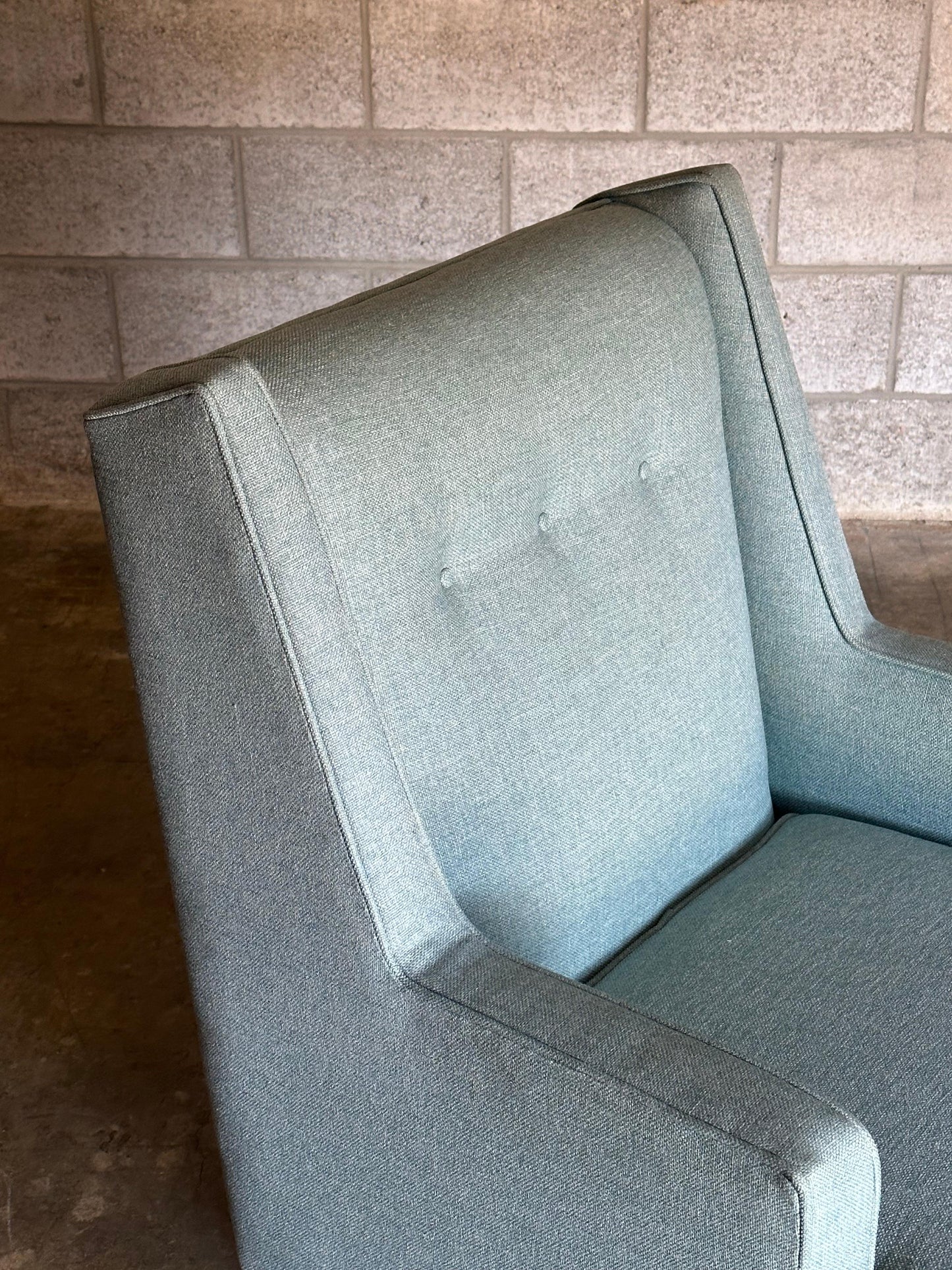 Frisman Vintage Edward Wormley for Dunbar "Tall Man" Lounge Chair With Brass Legs