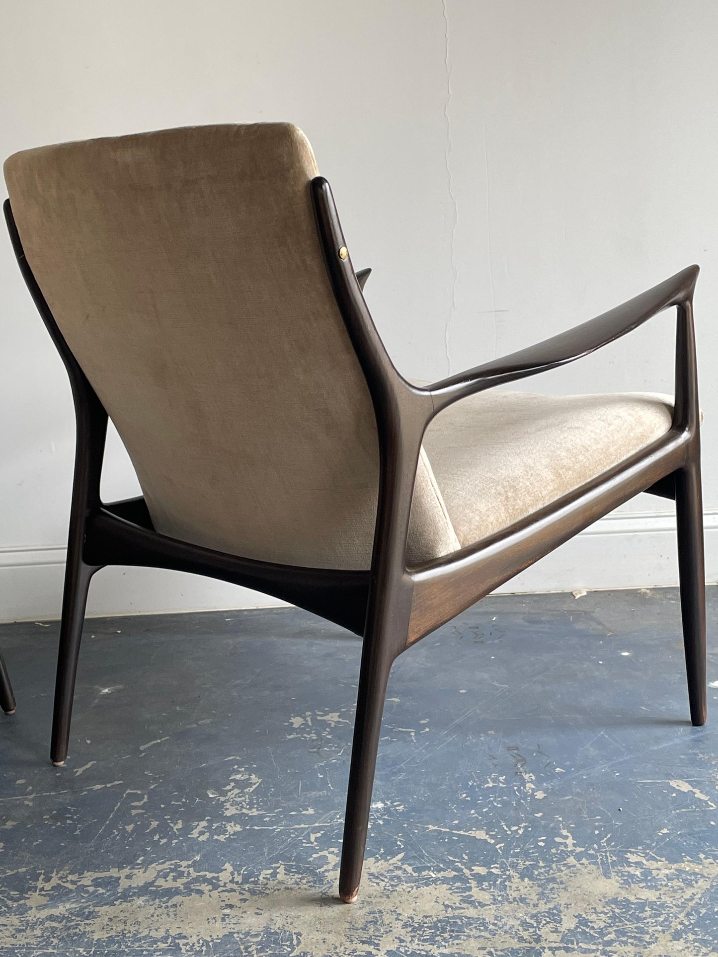 Frisman Vintage Ib Kofod Larsen Sculptural Lounge Chairs