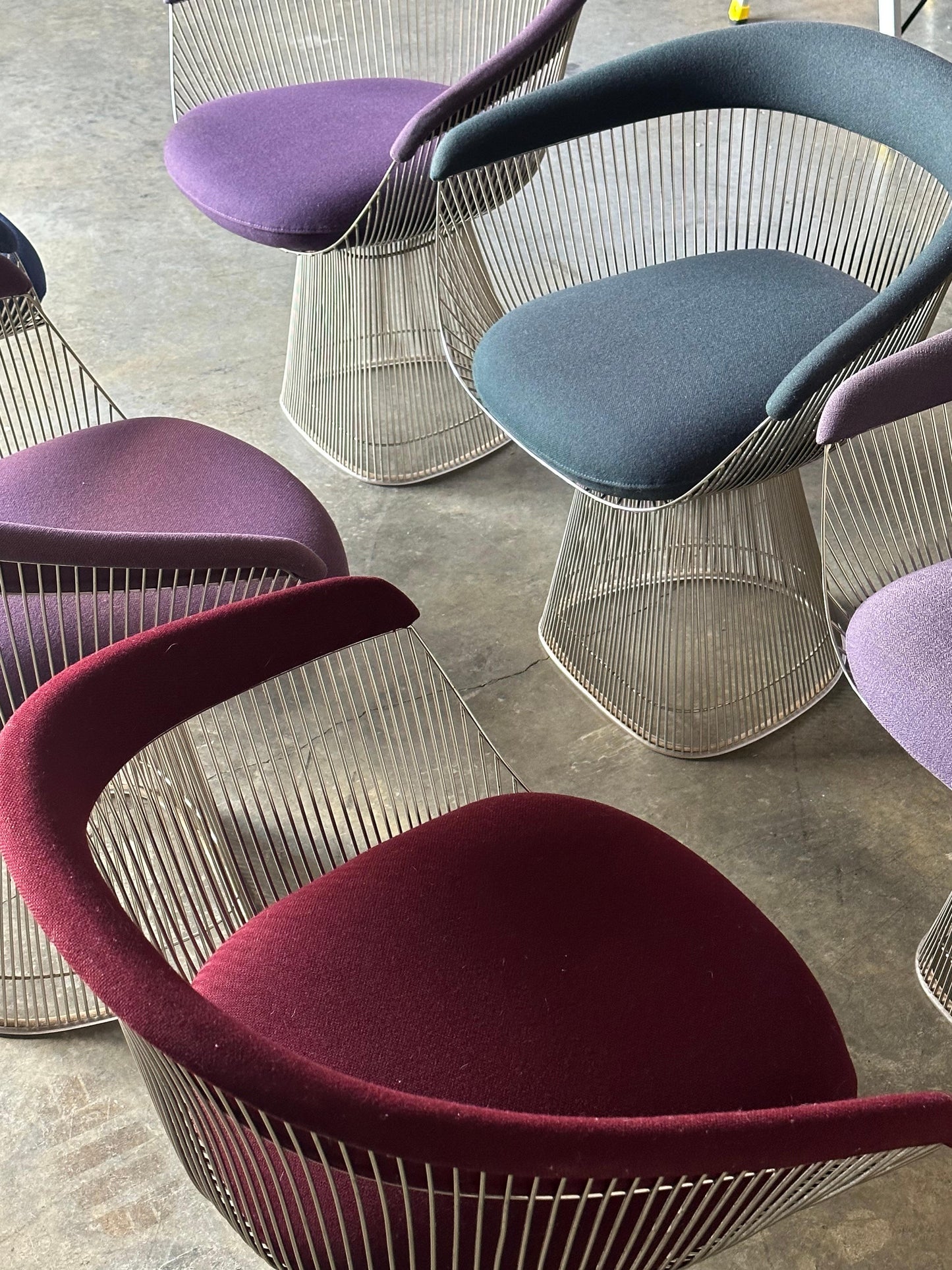 Frisman Vintage Warren Platner Arm Chairs for Knoll- Set of 6