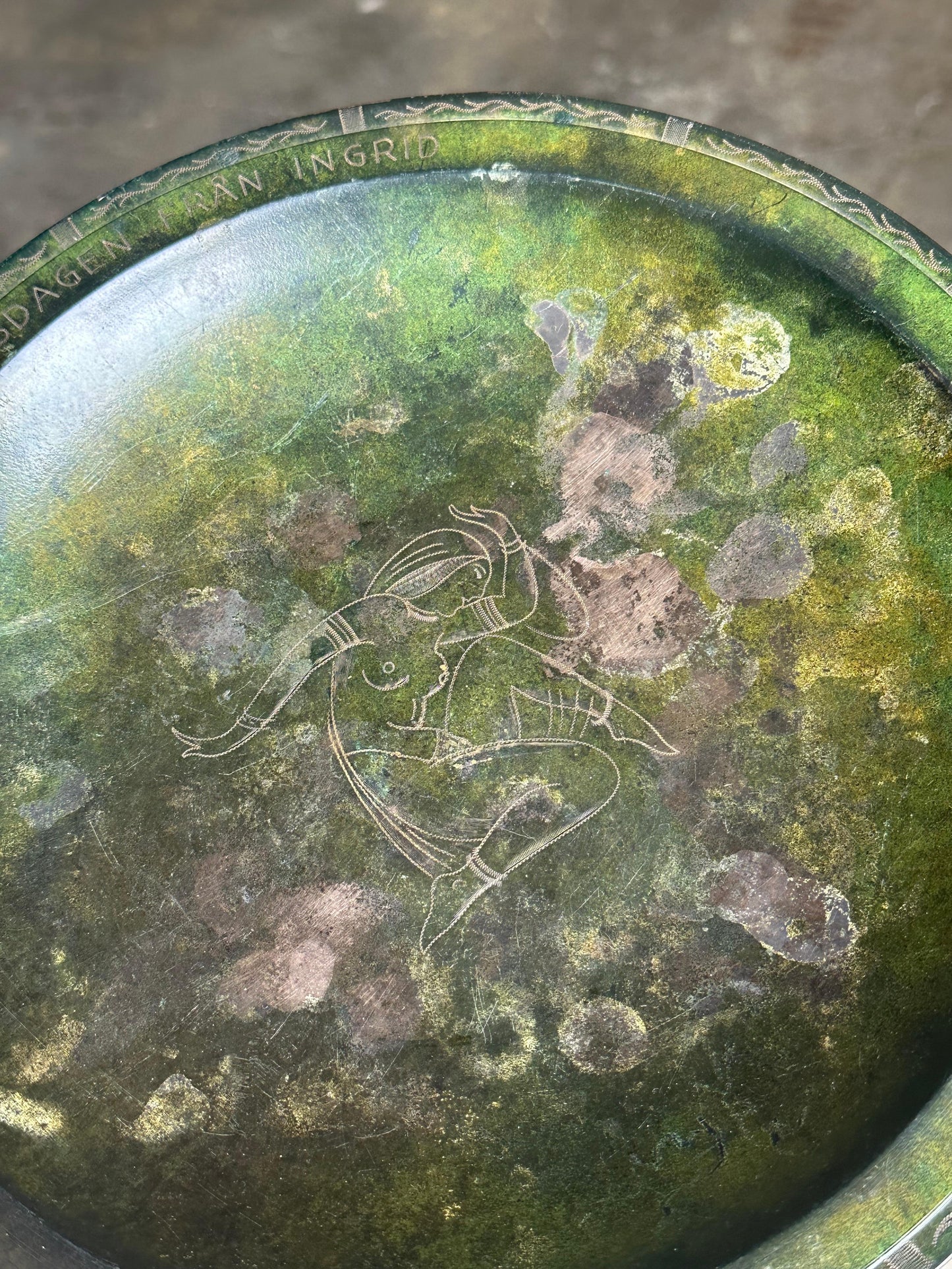 Frisman Vintage 1960s Modernist Bronze Low Bowl, Sweden