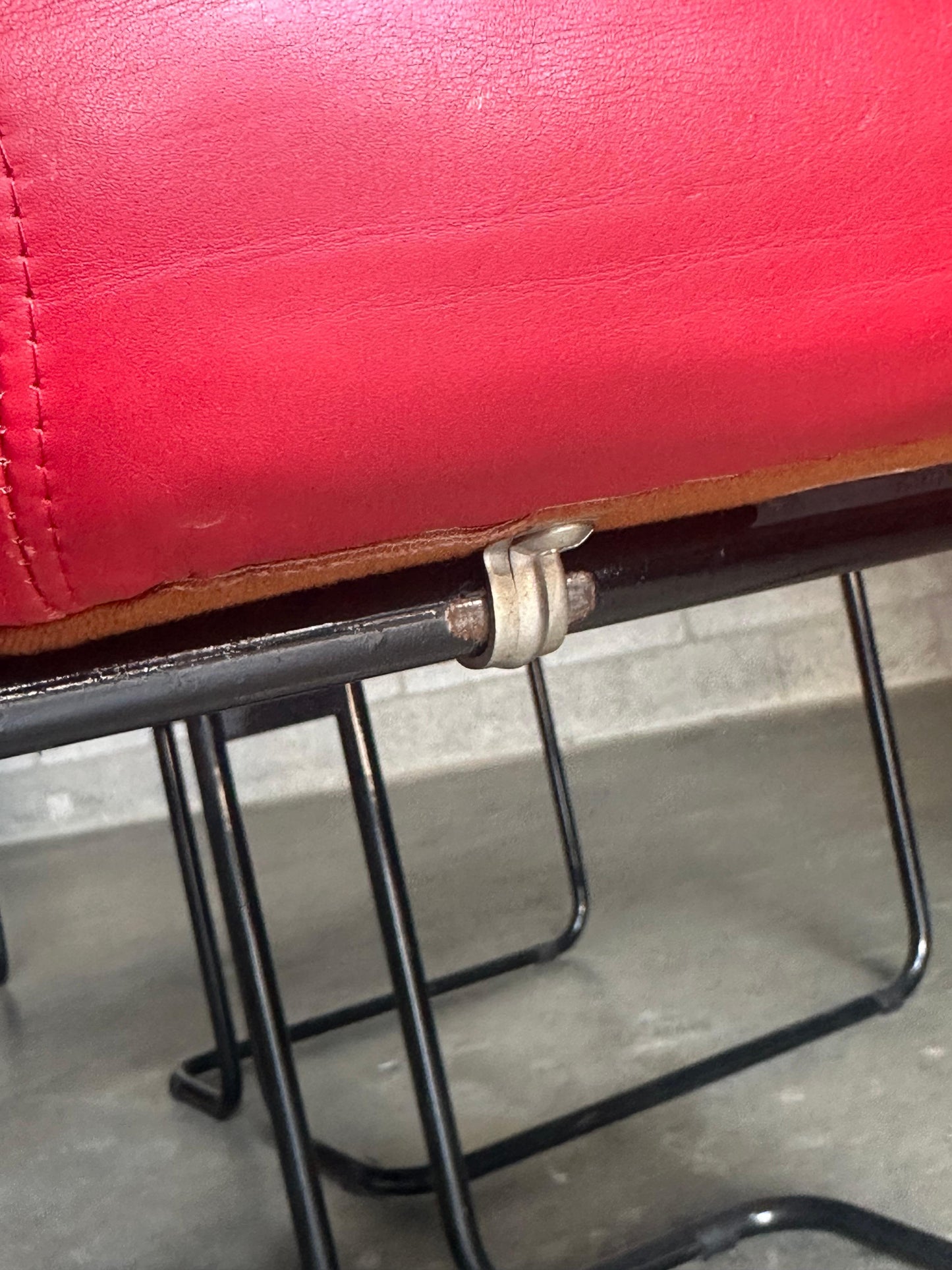 Frisman Vintage Tucroma Chairs by Guido Faleschini for I4 Mariani, Red Leather- Set of 6