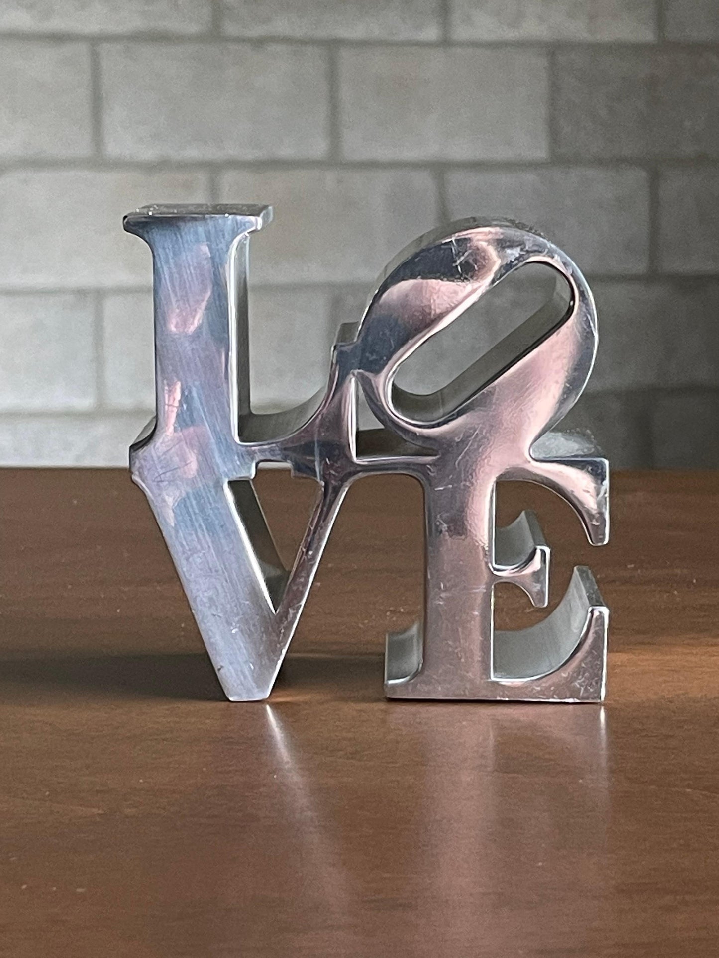 Frisman Vintage Robert Indiana Style Love Paperweight or Small Sculpture