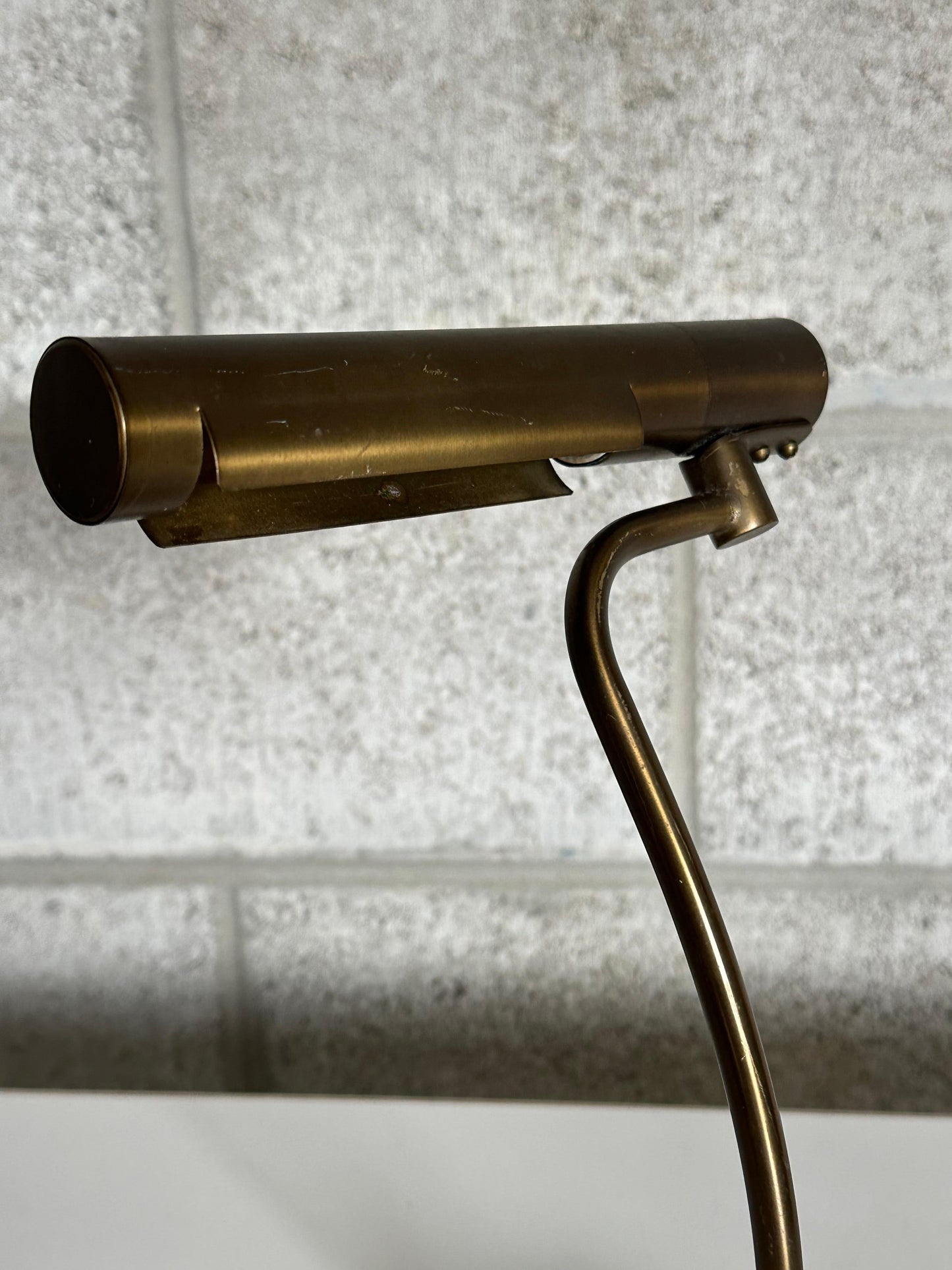 Frisman Vintage 1940s Swedish Modern Brass Desk or Banker/ Table Lamp by Asea