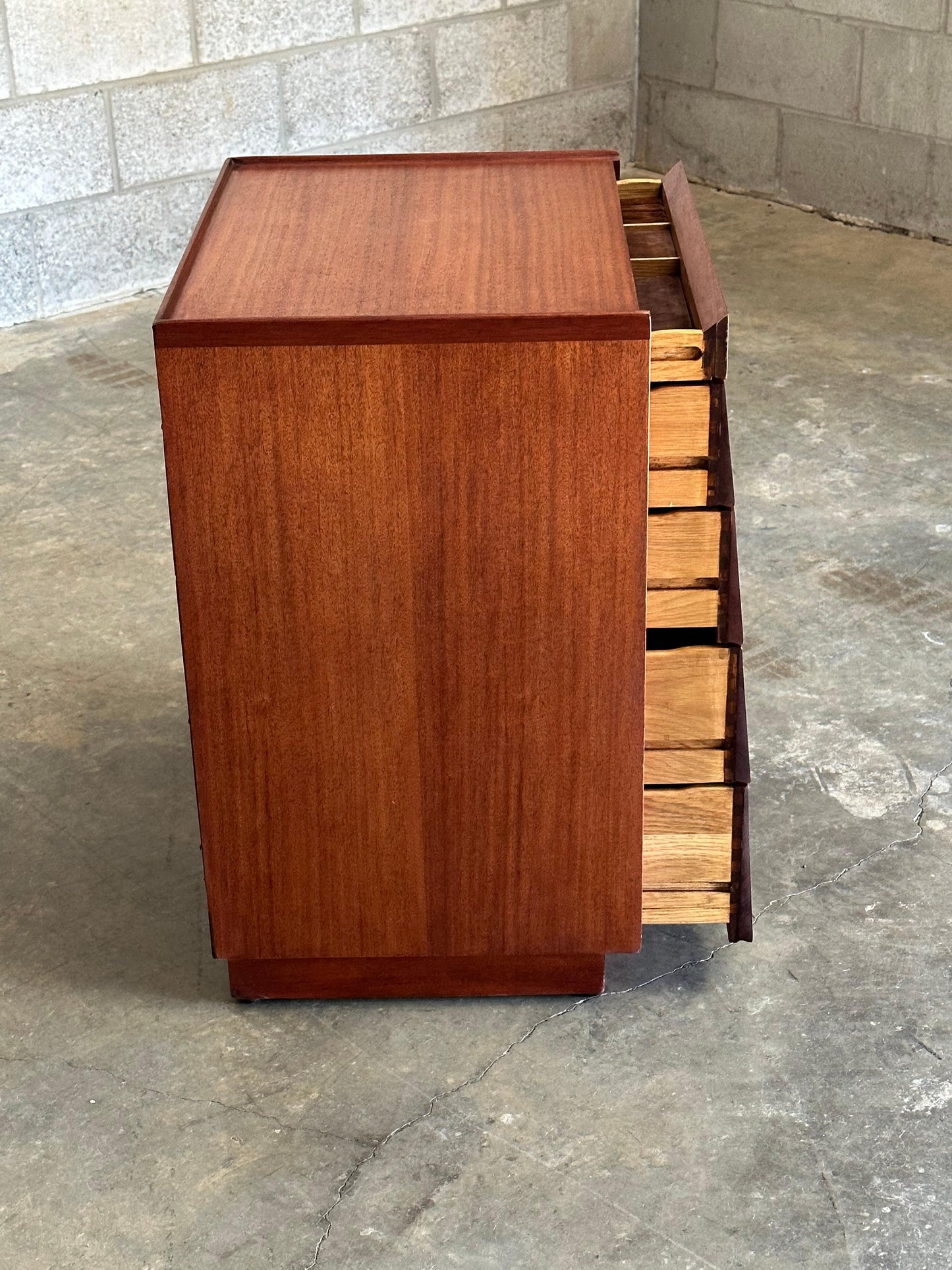Frisman Vintage Edward Wormley for Dunbar Small Louvered Chest of Drawers