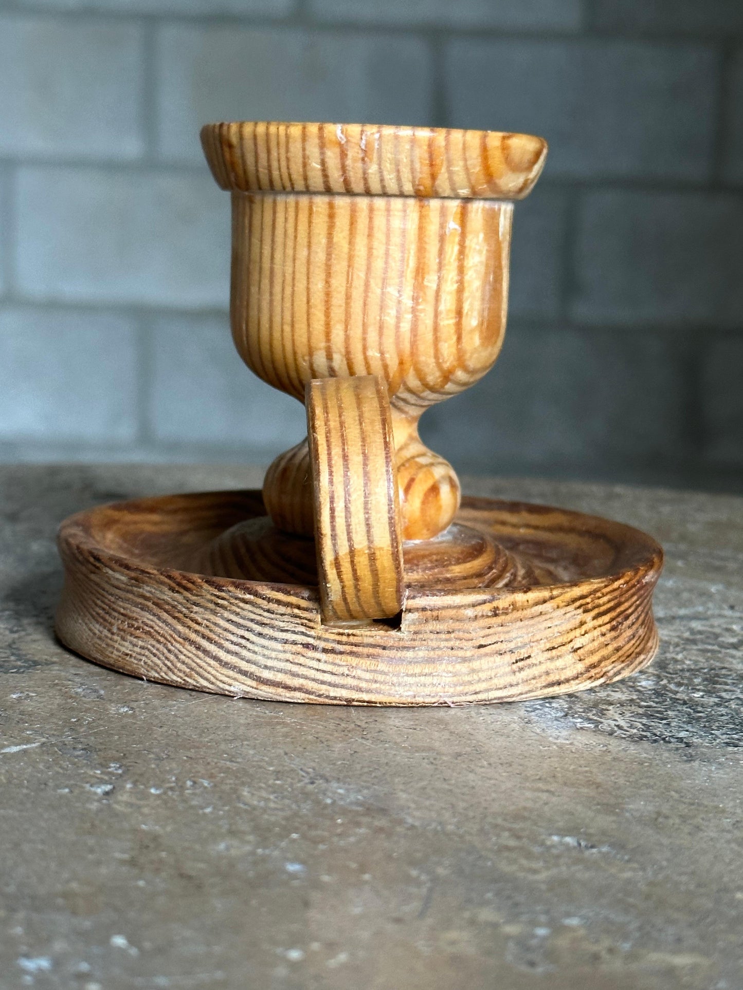Frisman Vintage Swedish Modern Organic Pine Candleholder