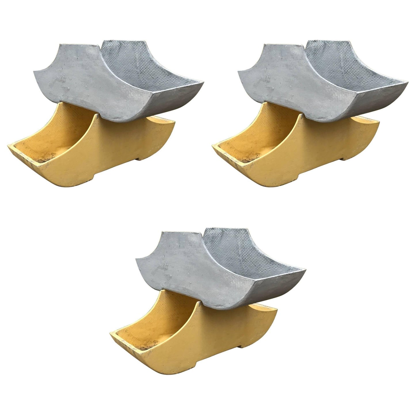 Frisman Vintage Rare Willy Guhl for Eternit Stackable Planters Mid-Century