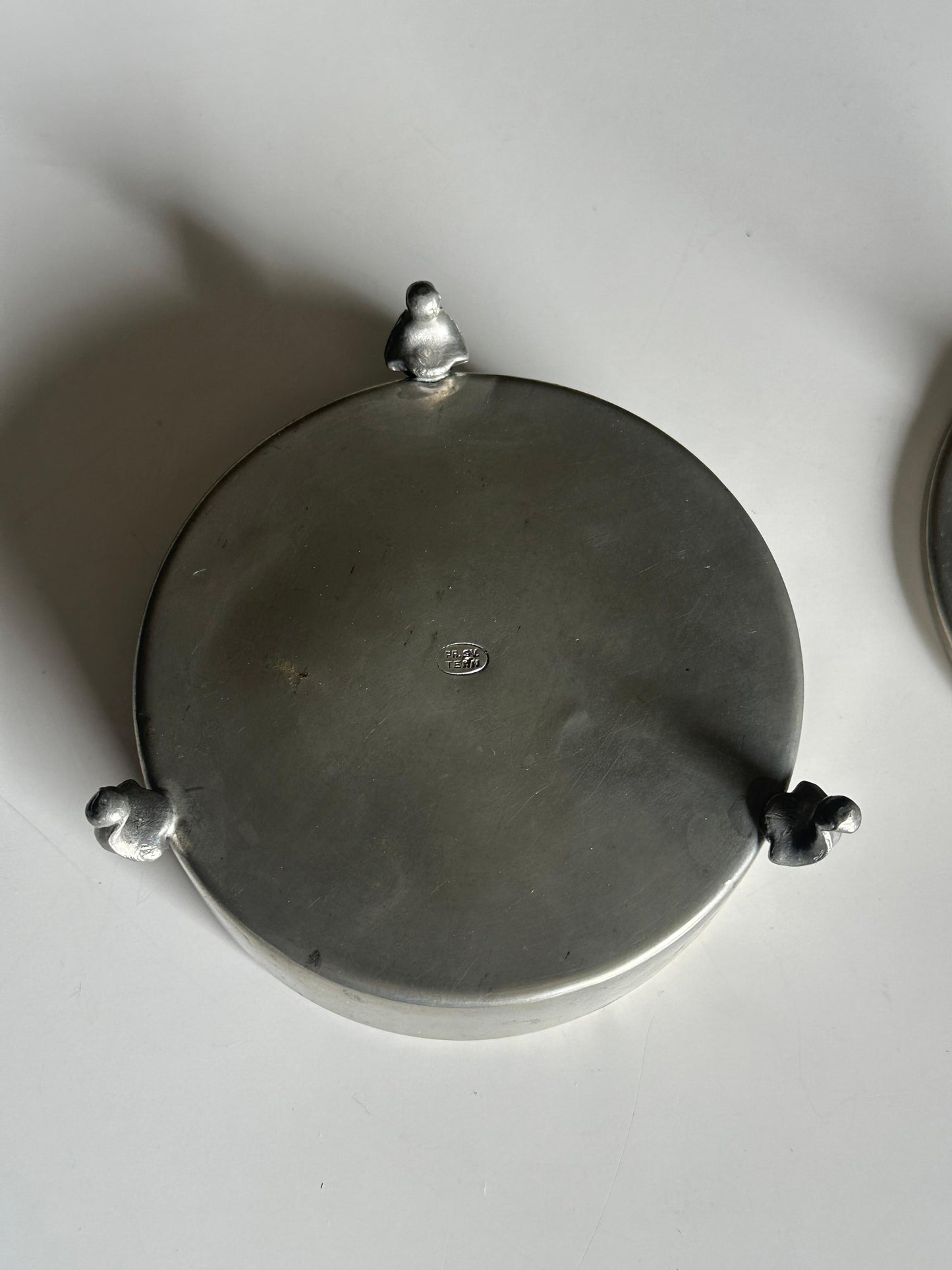 Frisman Vintage Footed Lidded Jar by Svenskt Tenn in Pewter