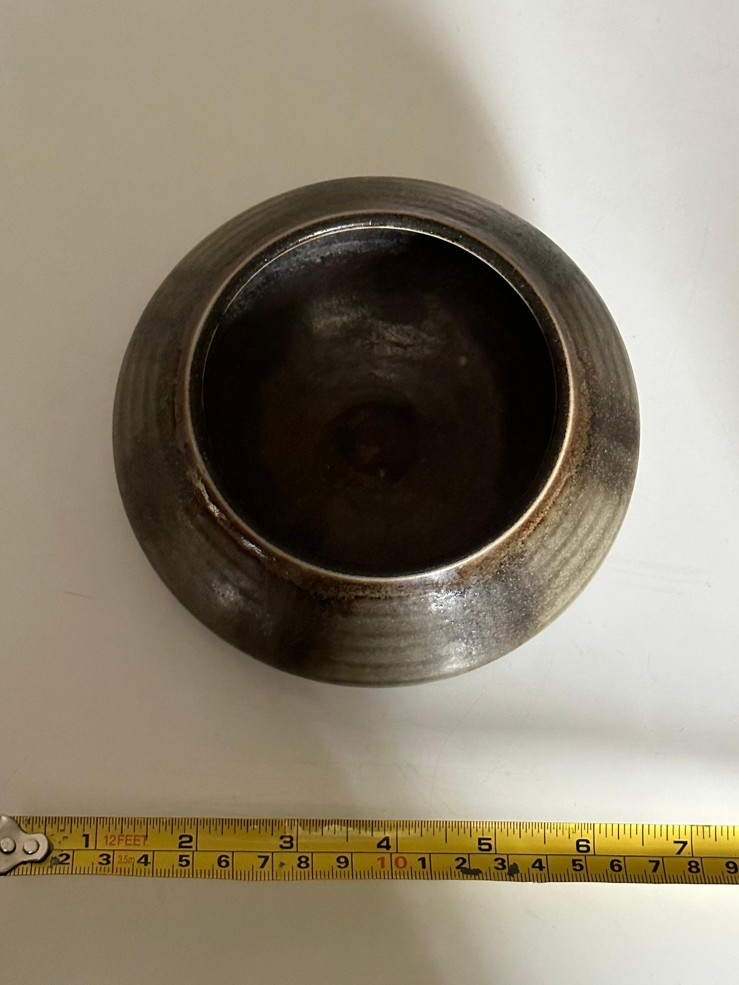Frisman Vintage Carl Harry Stålhane for Rörstrand Atelje Earthtone Ceramic Bowl/ Low Vase, 1950s