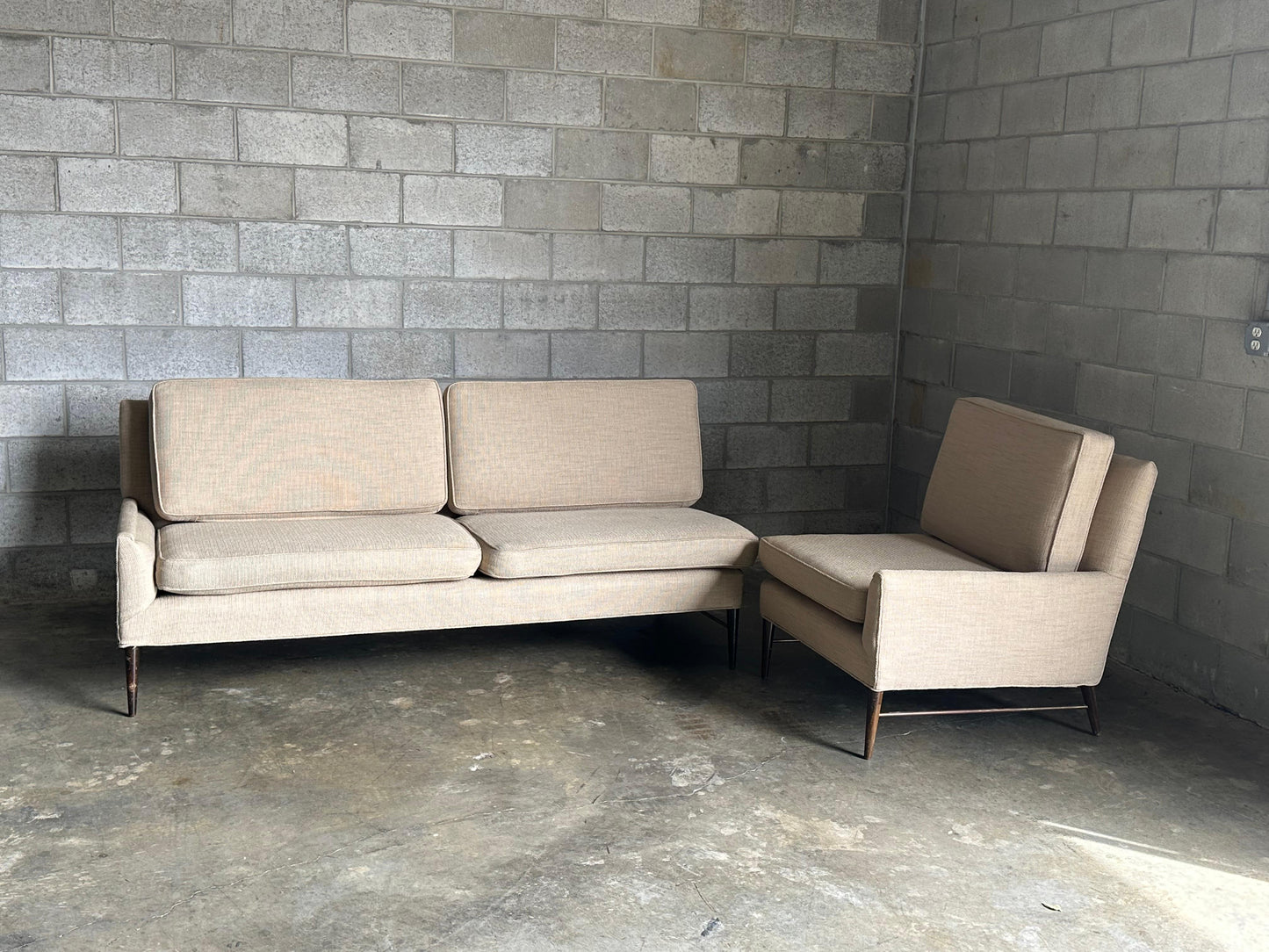 Frisman Vintage Paul McCobb Two Piece Sectional Sofa for Directional