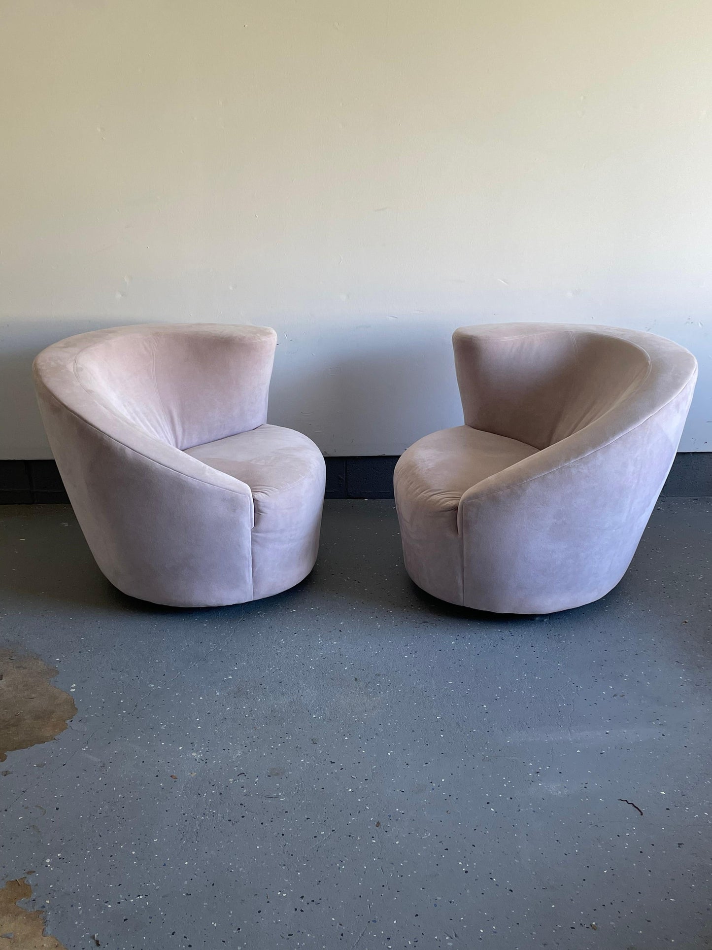 Frisman Vintage Corkscrew or Nautilus Swivel Chairs by Directional
