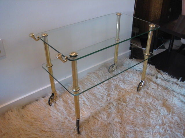 Frisman Vintage Brass Serving Cart by Osvaldo Borsani, circa 1938