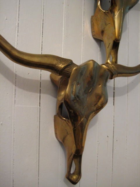 Frisman Vintage A Pair of Decorative Brass Sculls