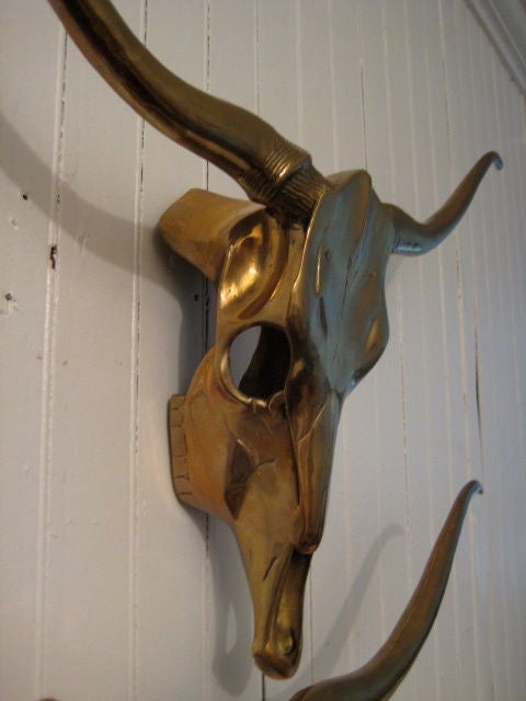 Frisman Vintage A Pair of Decorative Brass Sculls