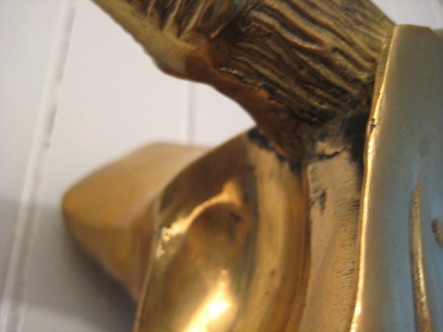 Frisman Vintage A Pair of Decorative Brass Sculls