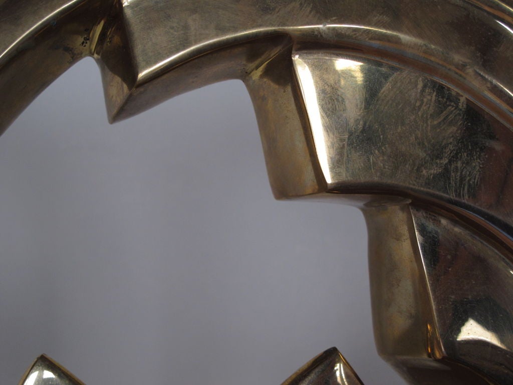 Frisman Vintage A Pair of Unusual Polished Brass Lamps