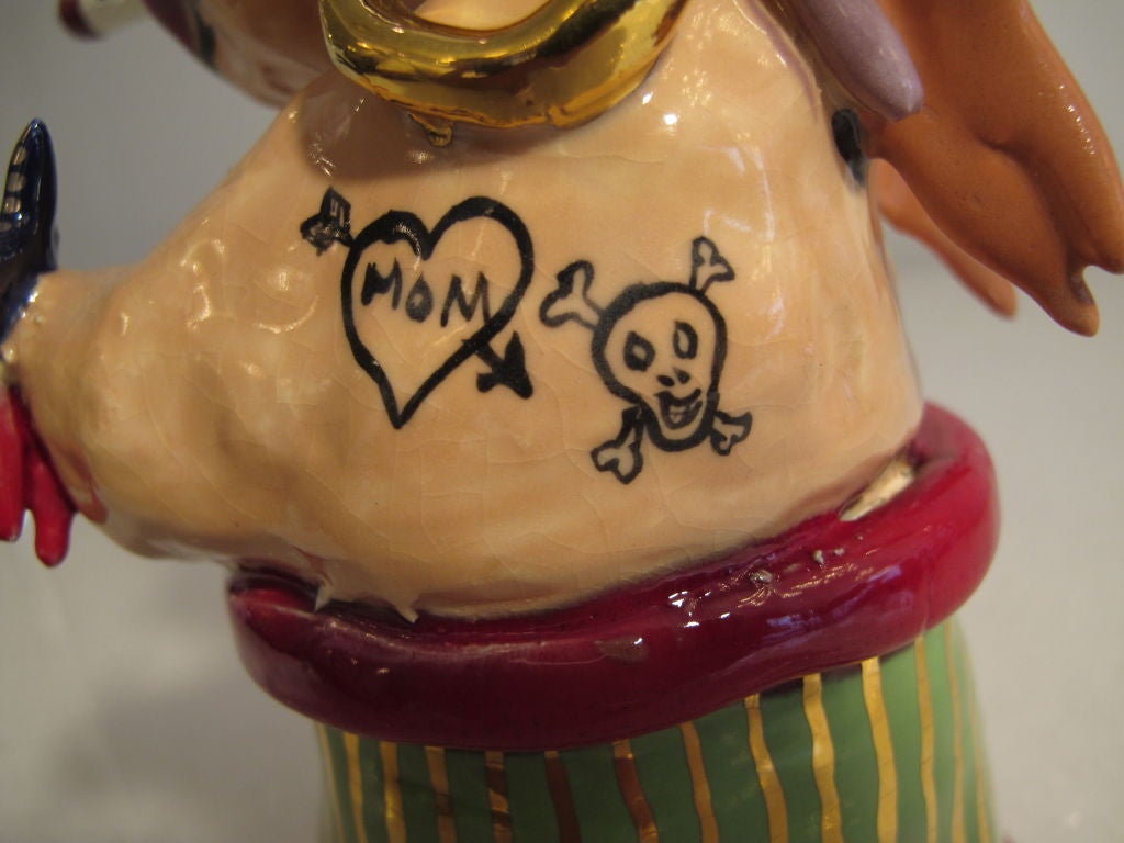 Frisman Vintage Bill Stewart Whimsical Ceramic Sculpture