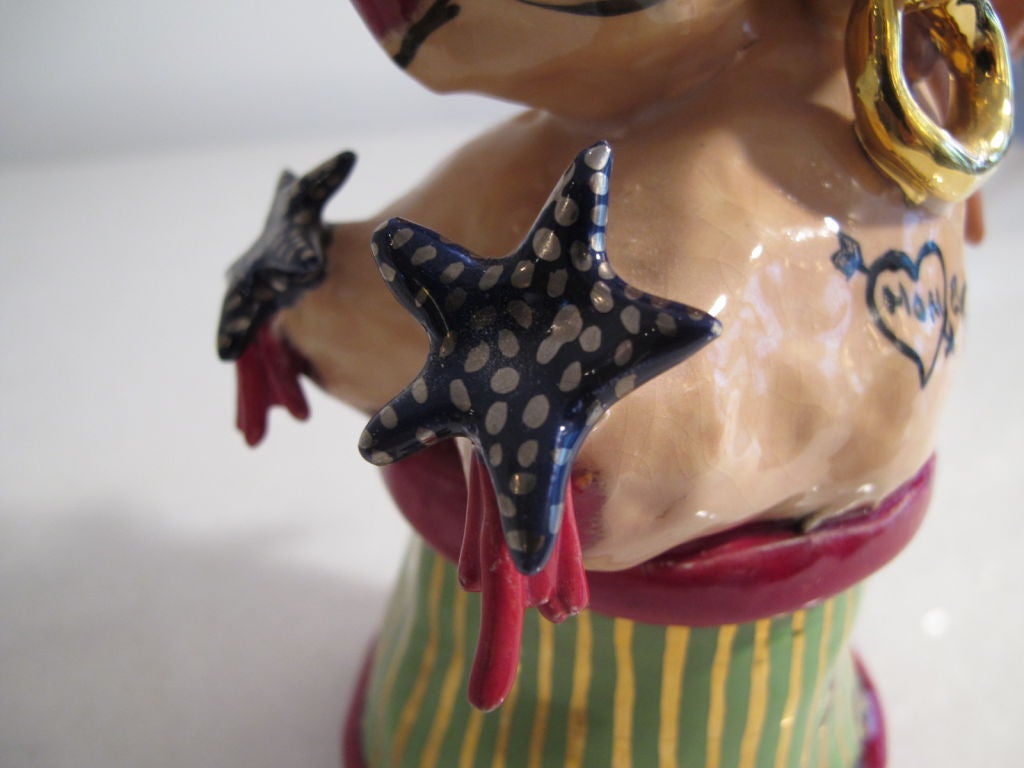 Frisman Vintage Bill Stewart Whimsical Ceramic Sculpture