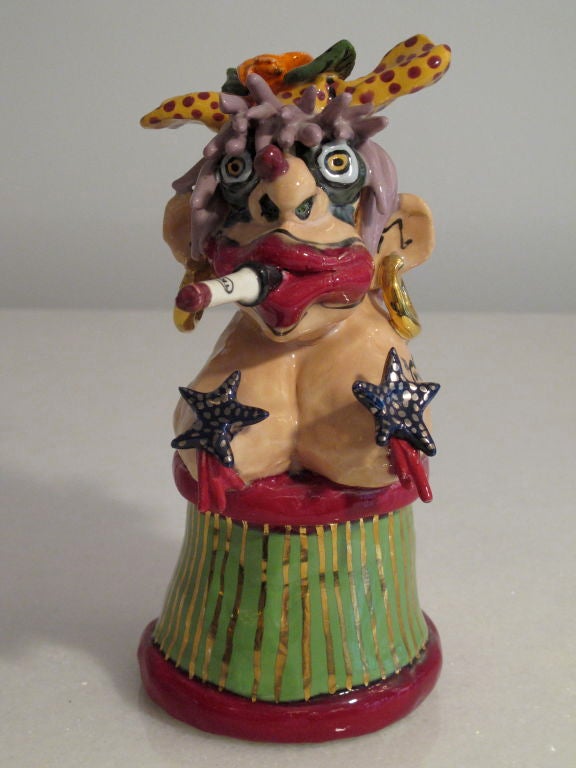 Frisman Vintage Bill Stewart Whimsical Ceramic Sculpture